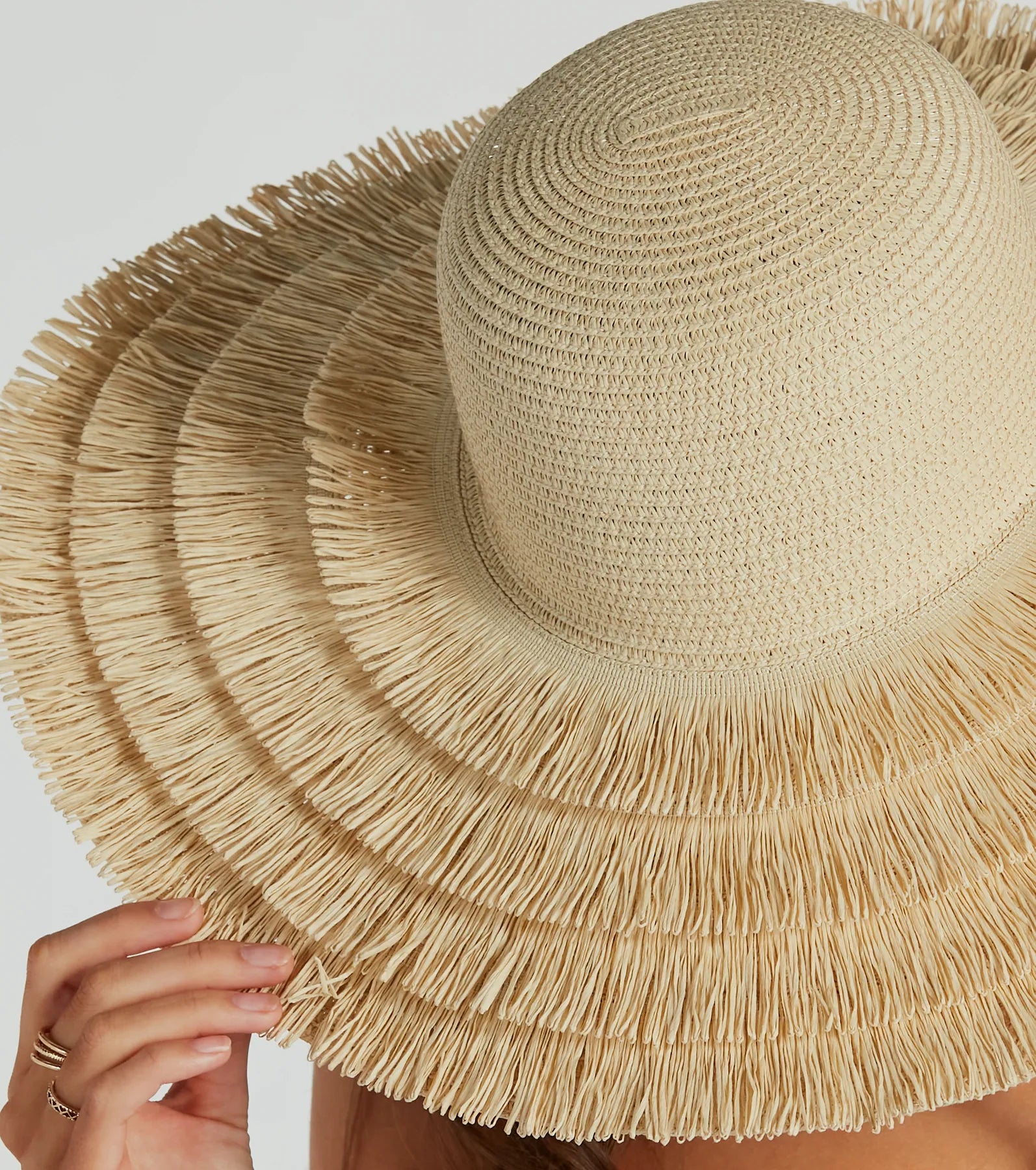 Ultimate Boho Chic Tiered Floppy Straw Hat - Premium Sun Protection