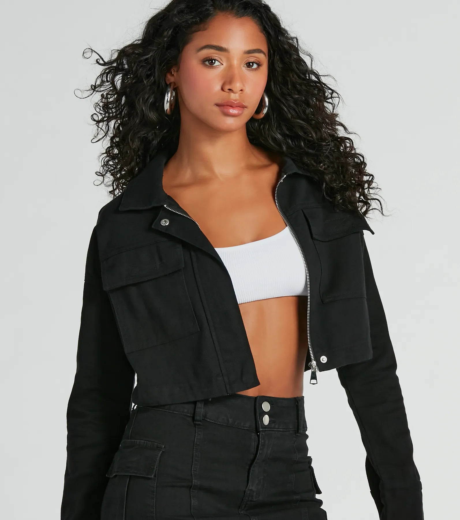 Ultimate Adventure Cargo Crop Bomber Jacket - Premium Style & Comfort