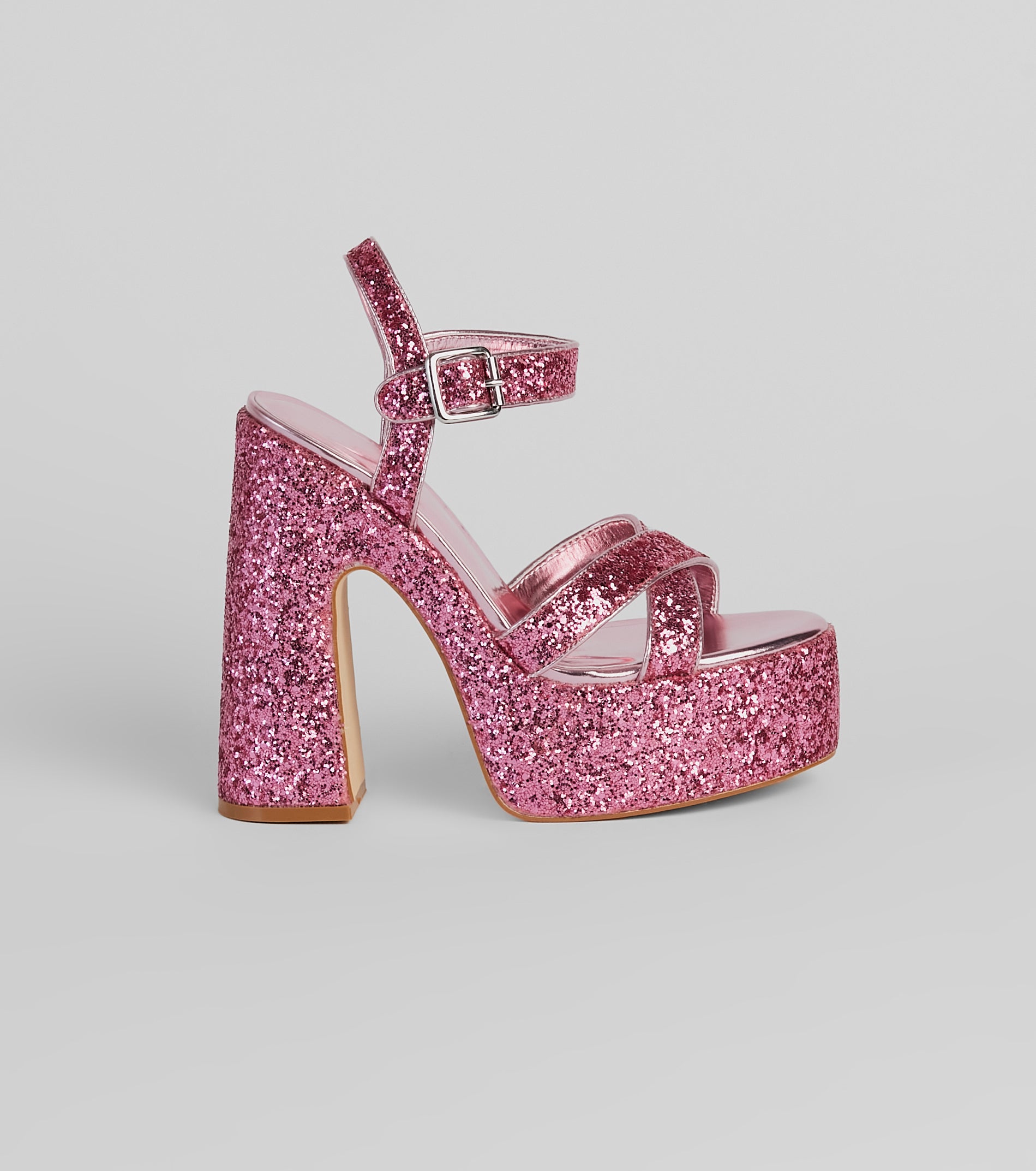 Ultimate Sparkle Glitter Platform Heels - Step into Elegance