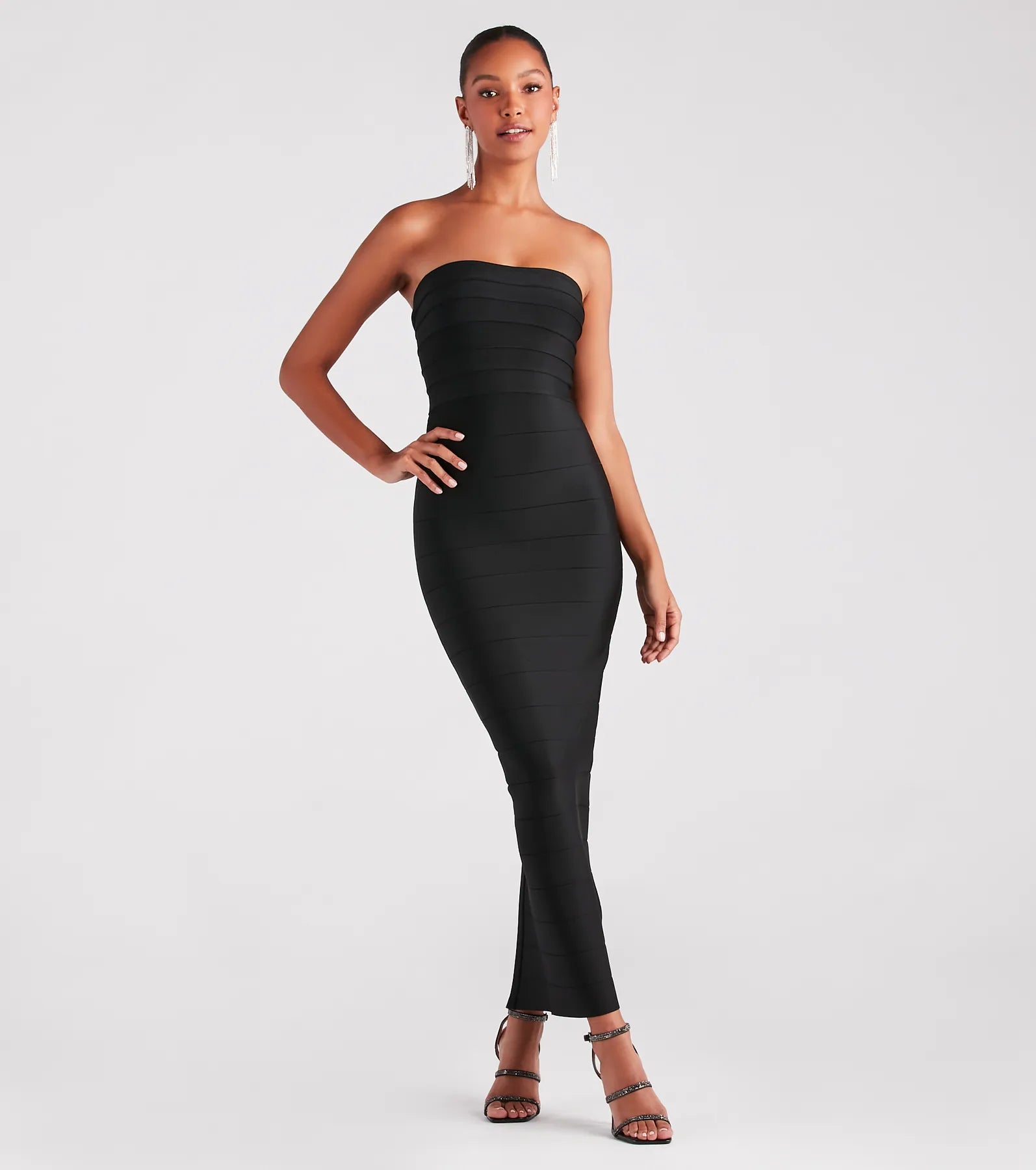 Premium Danna Elegant Strapless Bandage Dress