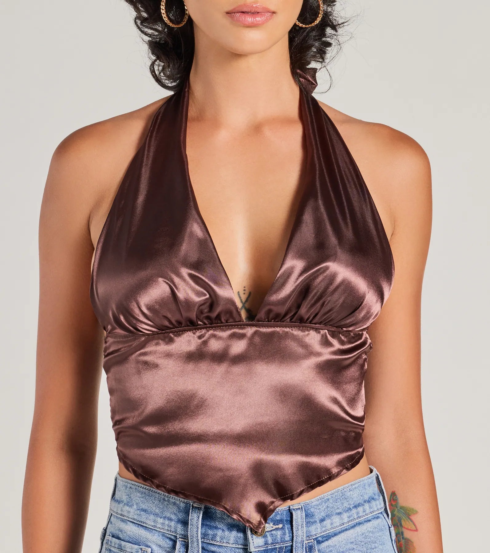 Premium Silky Satin Halter Crop Top - Ultimate Style Upgrade