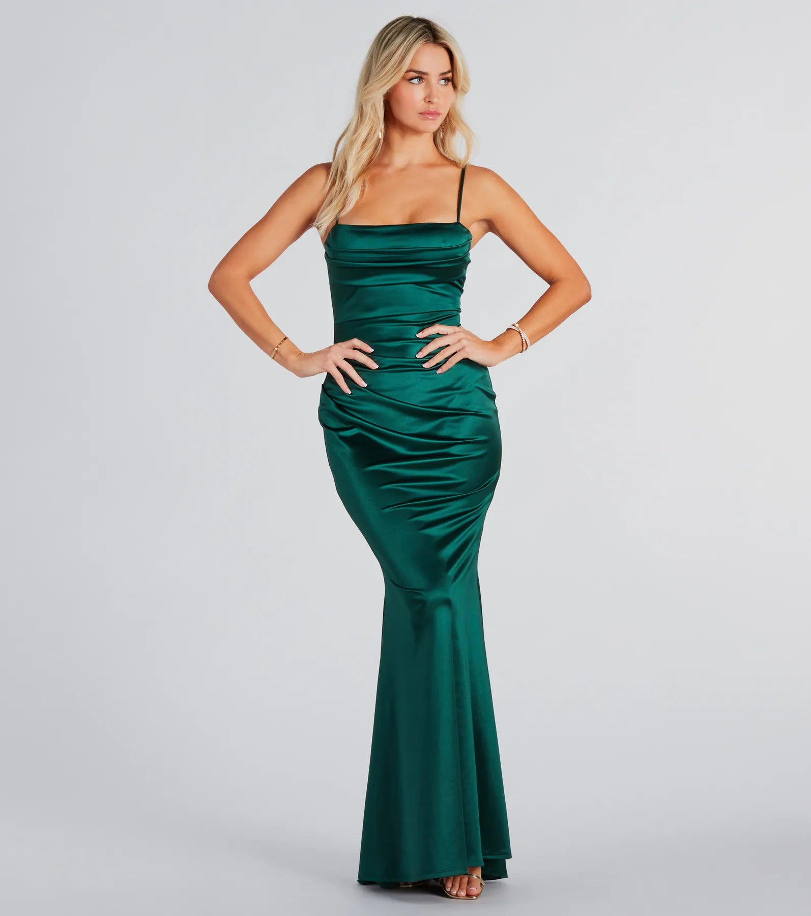 Premium Teagan Luxe Satin Mermaid Gown