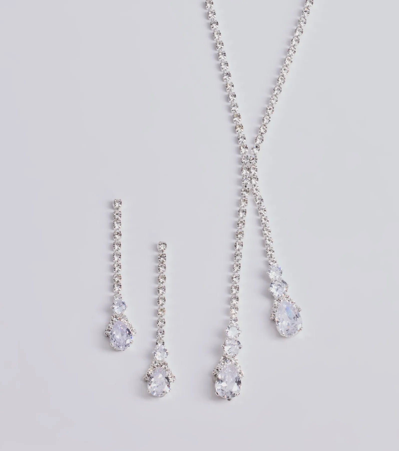 Ultimate Luxe Rhinestone Lariat Jewelry Set