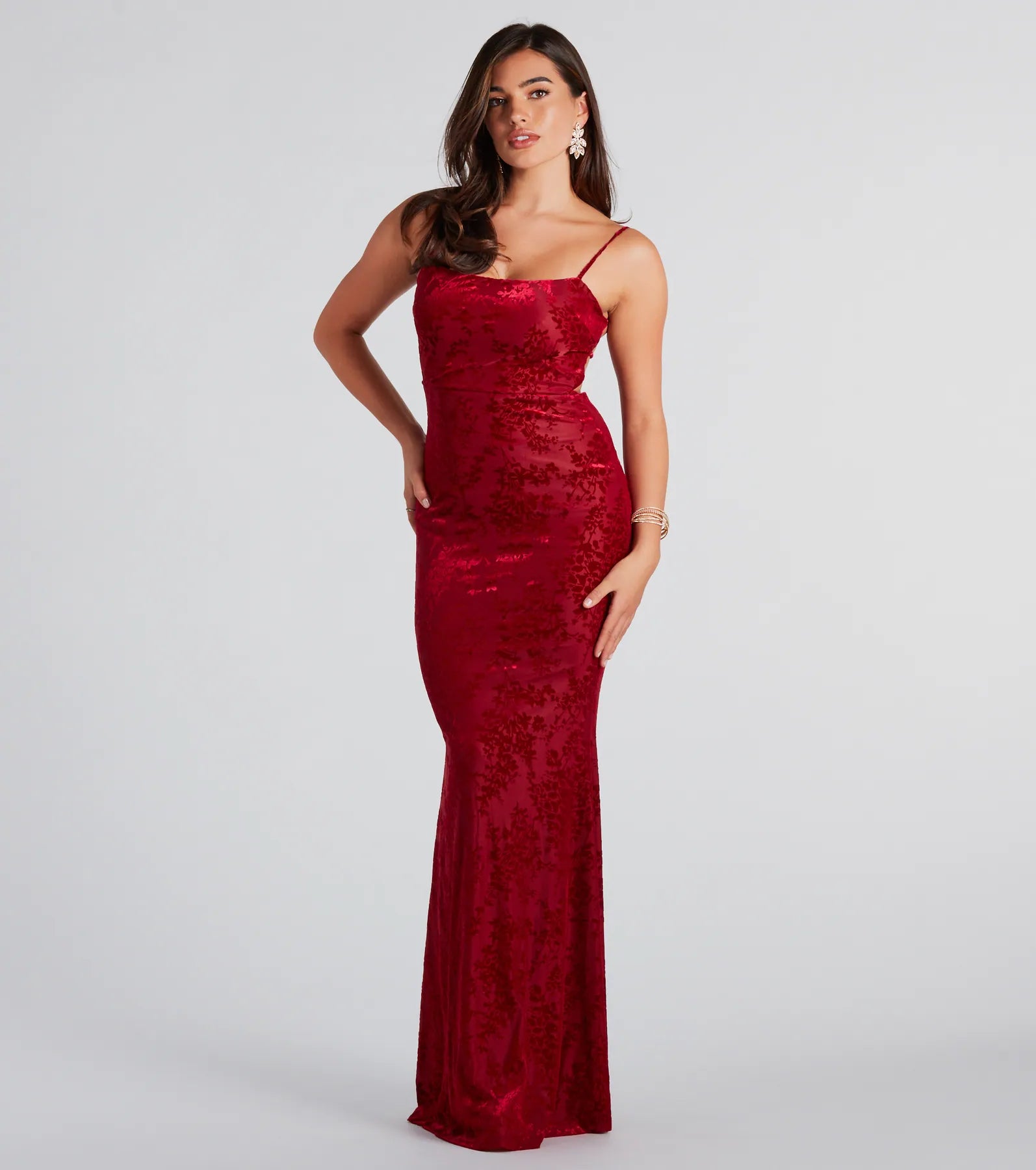 Premium Daniela Velvet Open Back Mermaid Gown