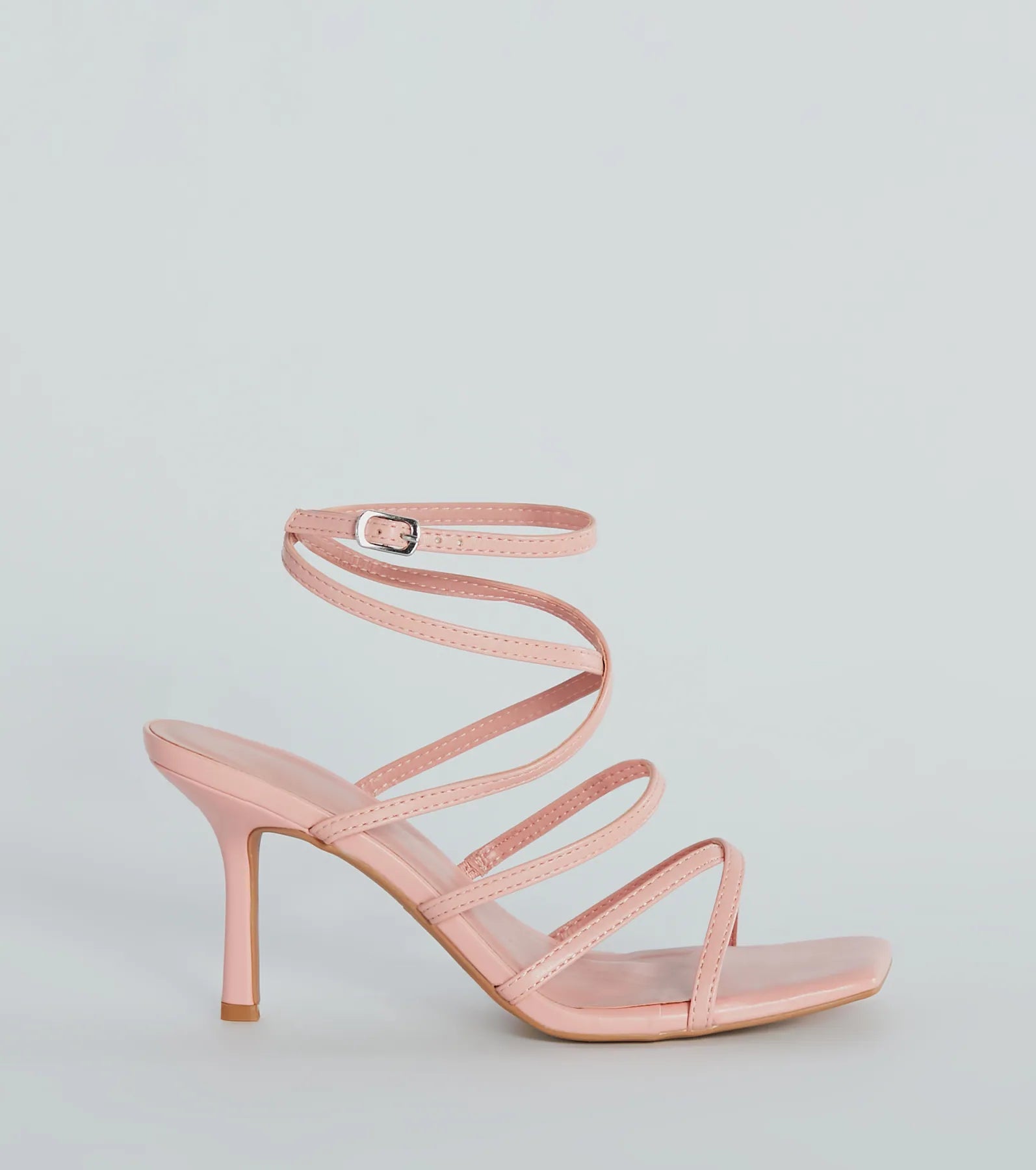 Ultimate On Repeat Strappy Faux Leather Stiletto Heels