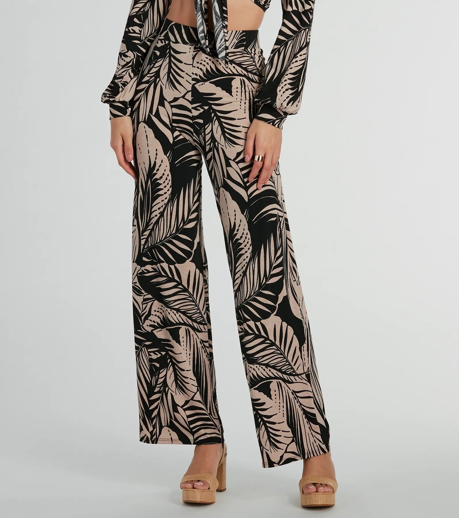 Premium Tropical Day Dream Wide-Leg Pants – Ultimate Vacation Style