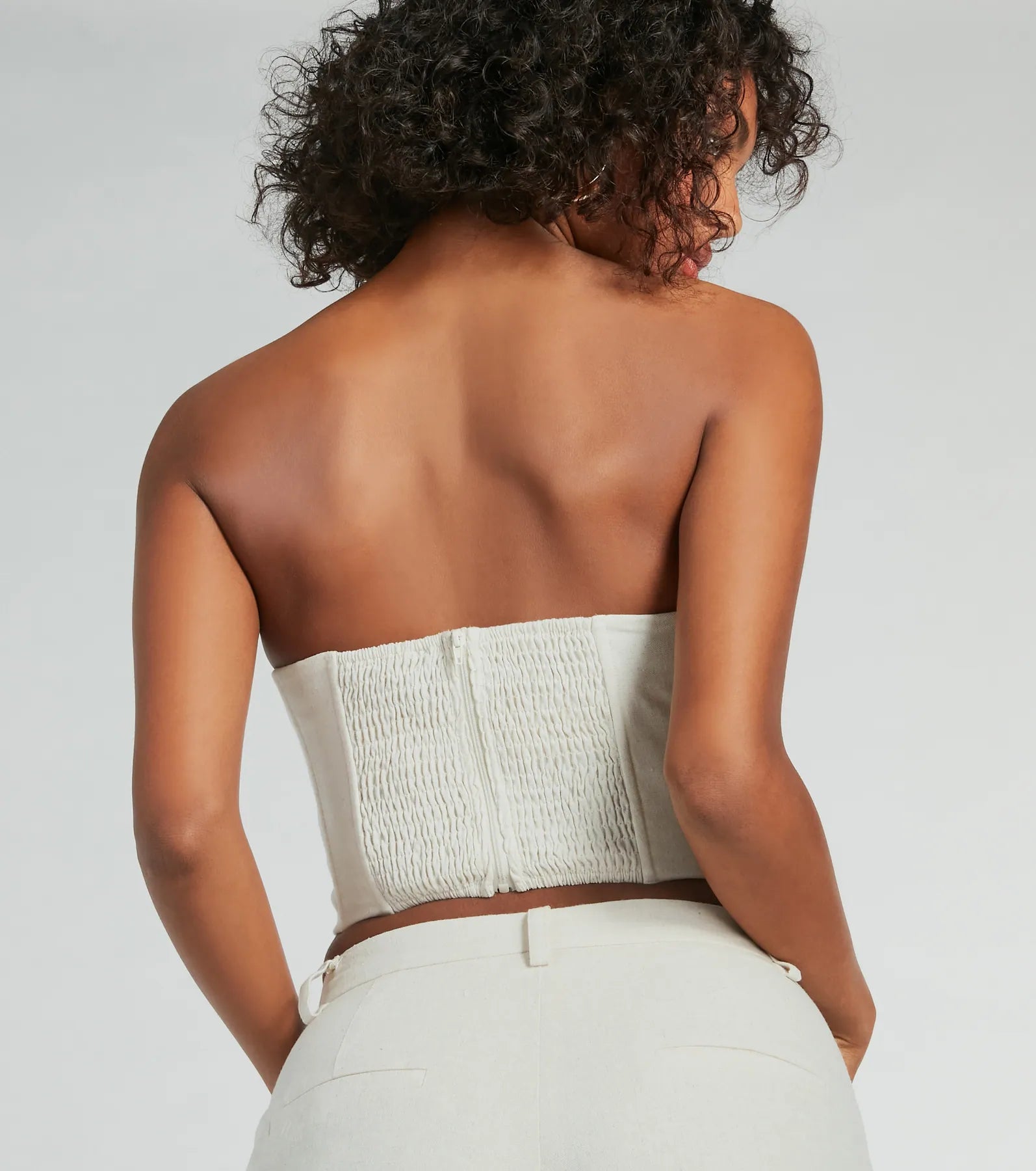 Ultimate Linen Strapless Bustier - Effortless Elegance