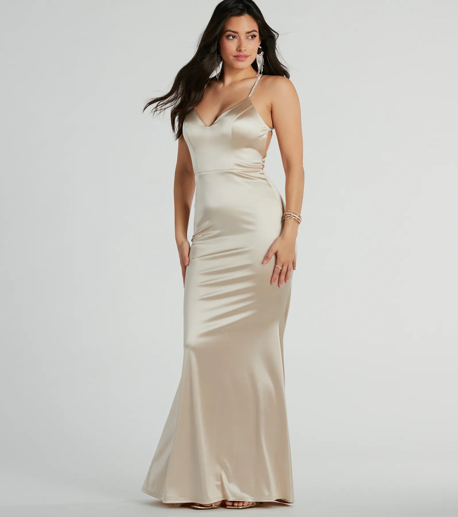 Premium Kaley Rhinestone Glamour Mermaid Dress