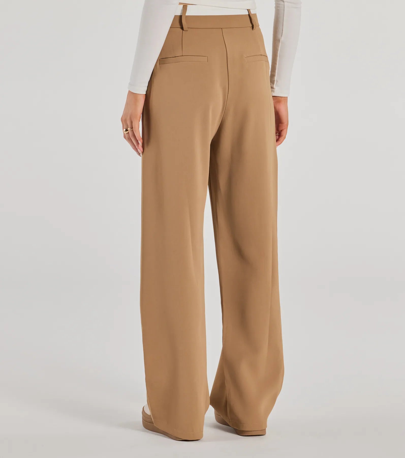 Premium Polished Perfection Contrast Waist Pants - Ultimate Style Upgrade