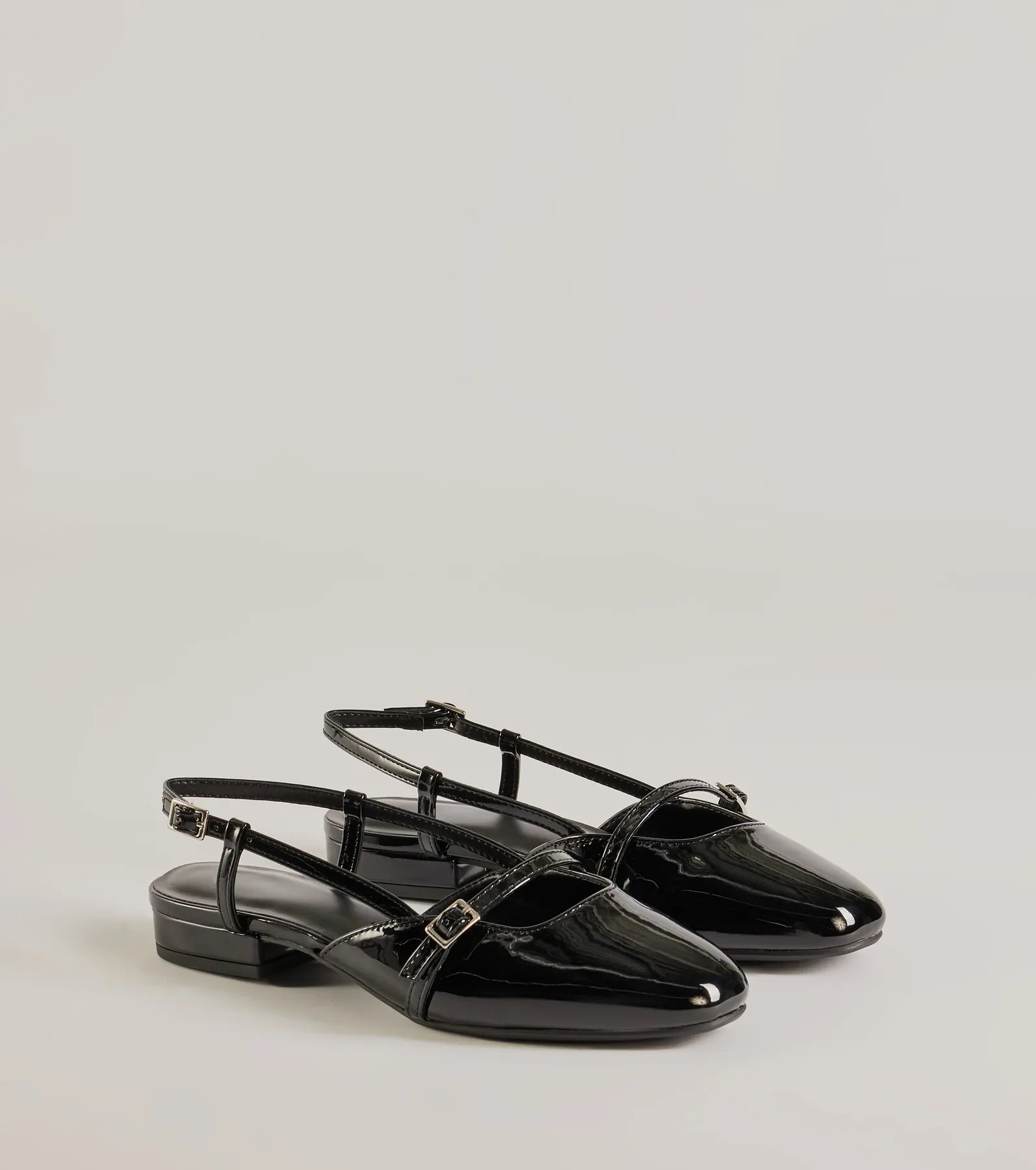 Ultimate Faux Patent Leather Mary Jane Flats - Classic Style with Modern Edge