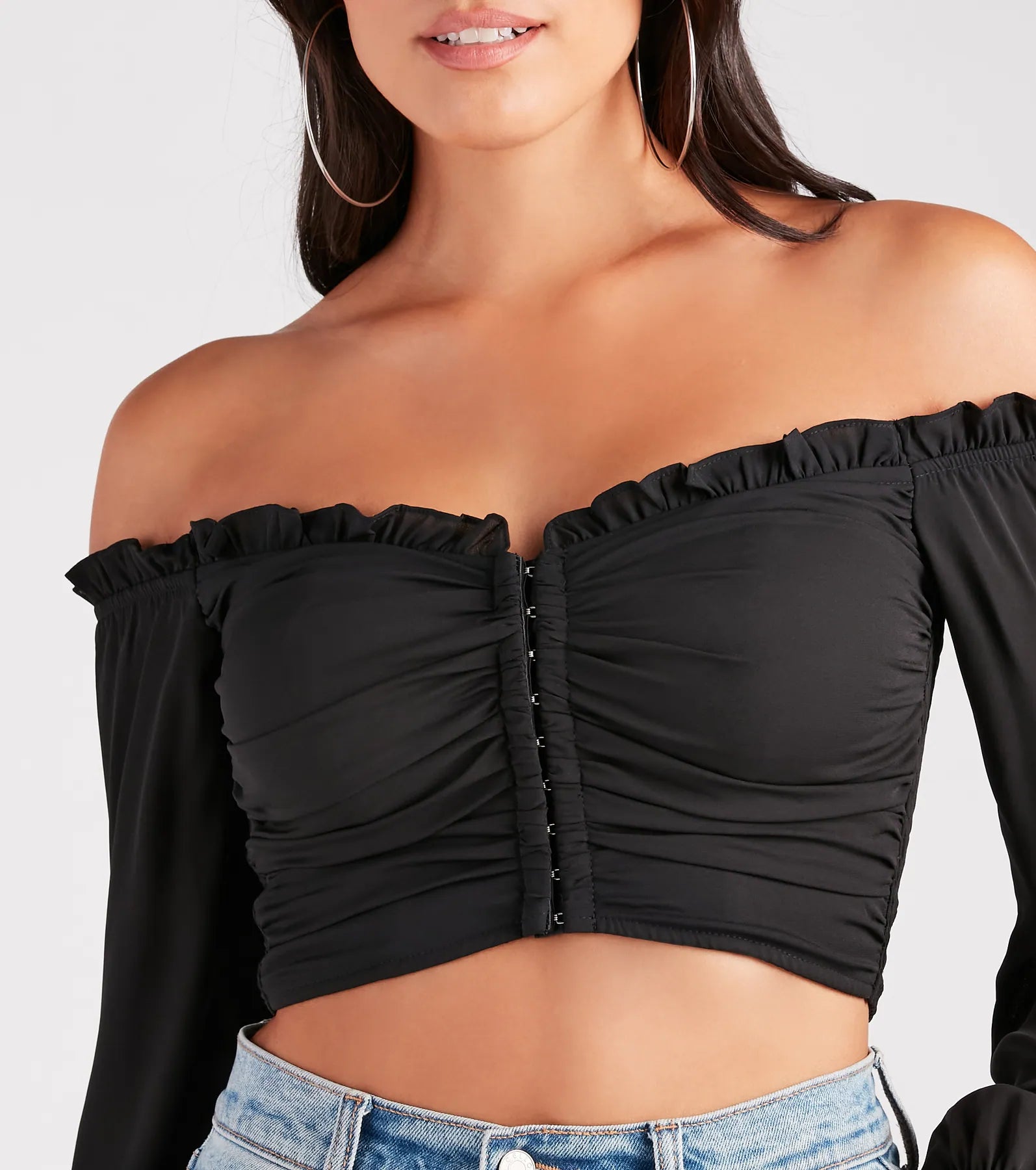 Ultimate Flirty Chiffon Corset Crop Top - Premium Style