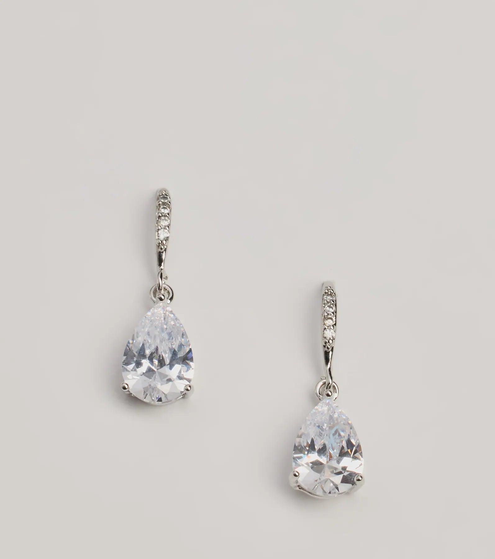 Ultimate Glam Teardrop Cubic Zirconia Earrings