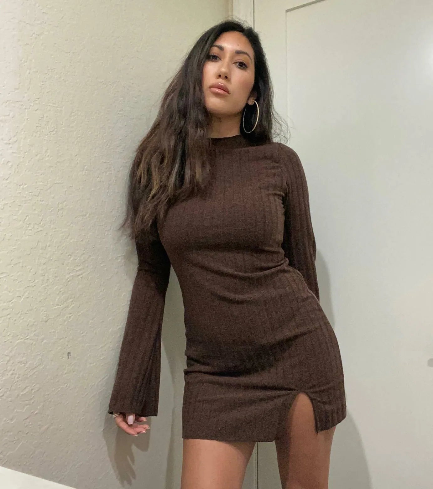 Ultimate Casual Chills Rib Knit Mini Dress