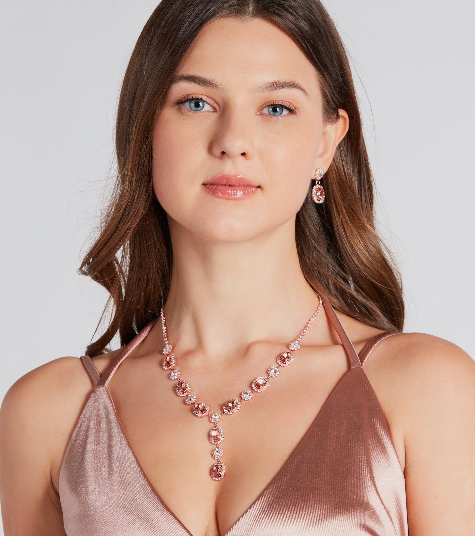 Ultimate Elegance Gemstone Necklace & Earrings Set