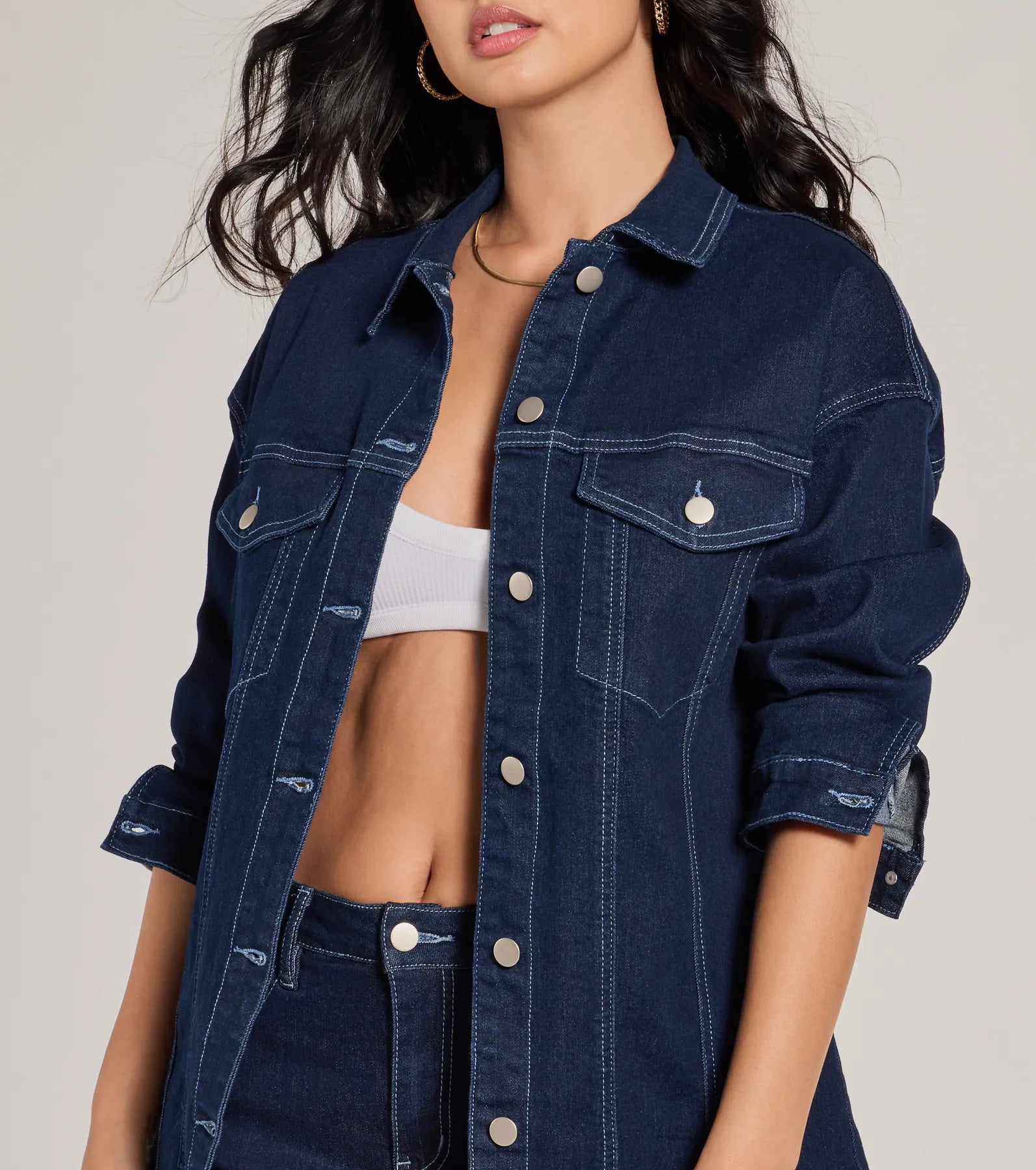 Ultimate Oversized Denim Shacket - Premium Aesthetic Style