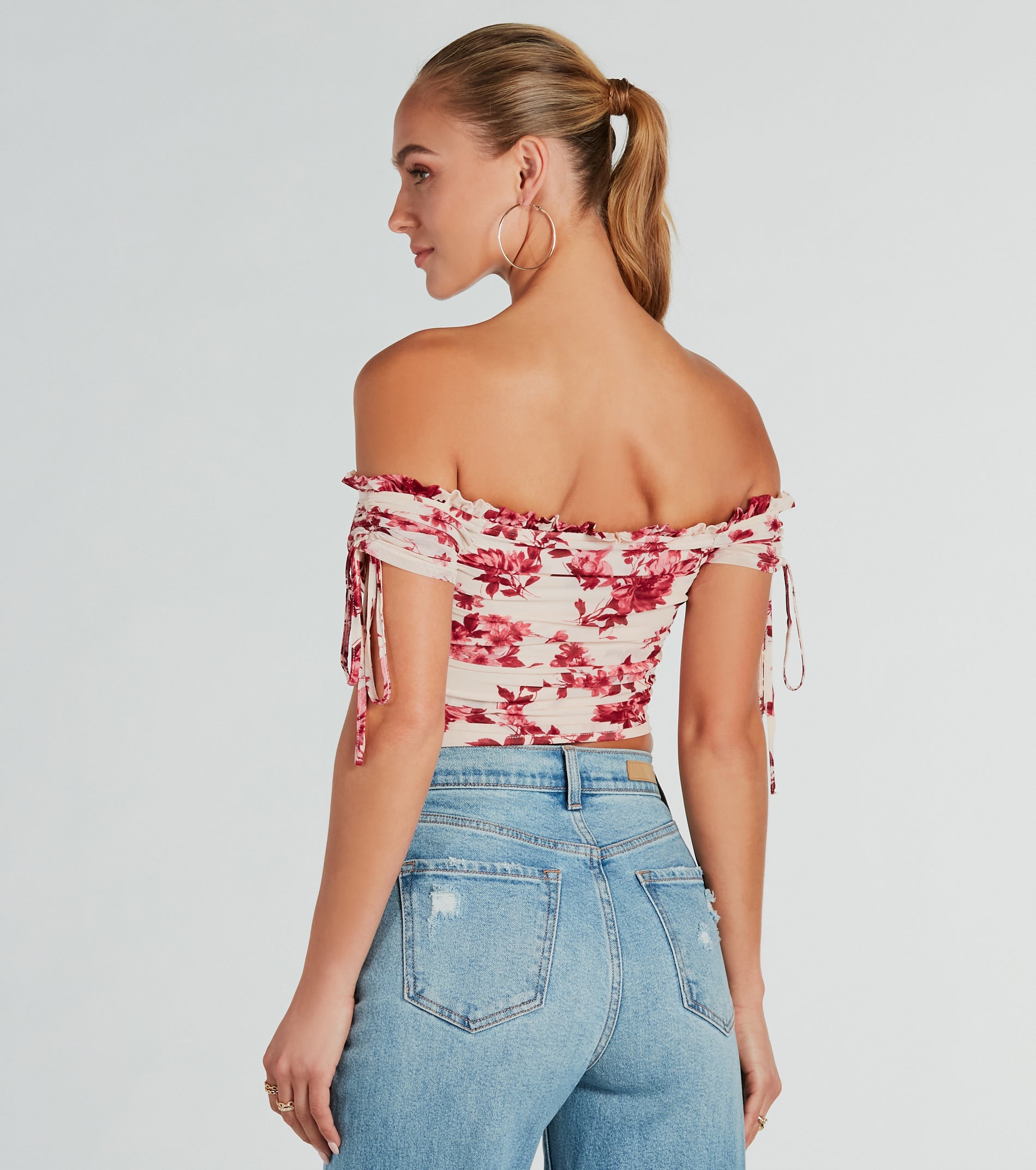 Ultimate Floral Off-The-Shoulder Corset Top - Pretty Babe Edition