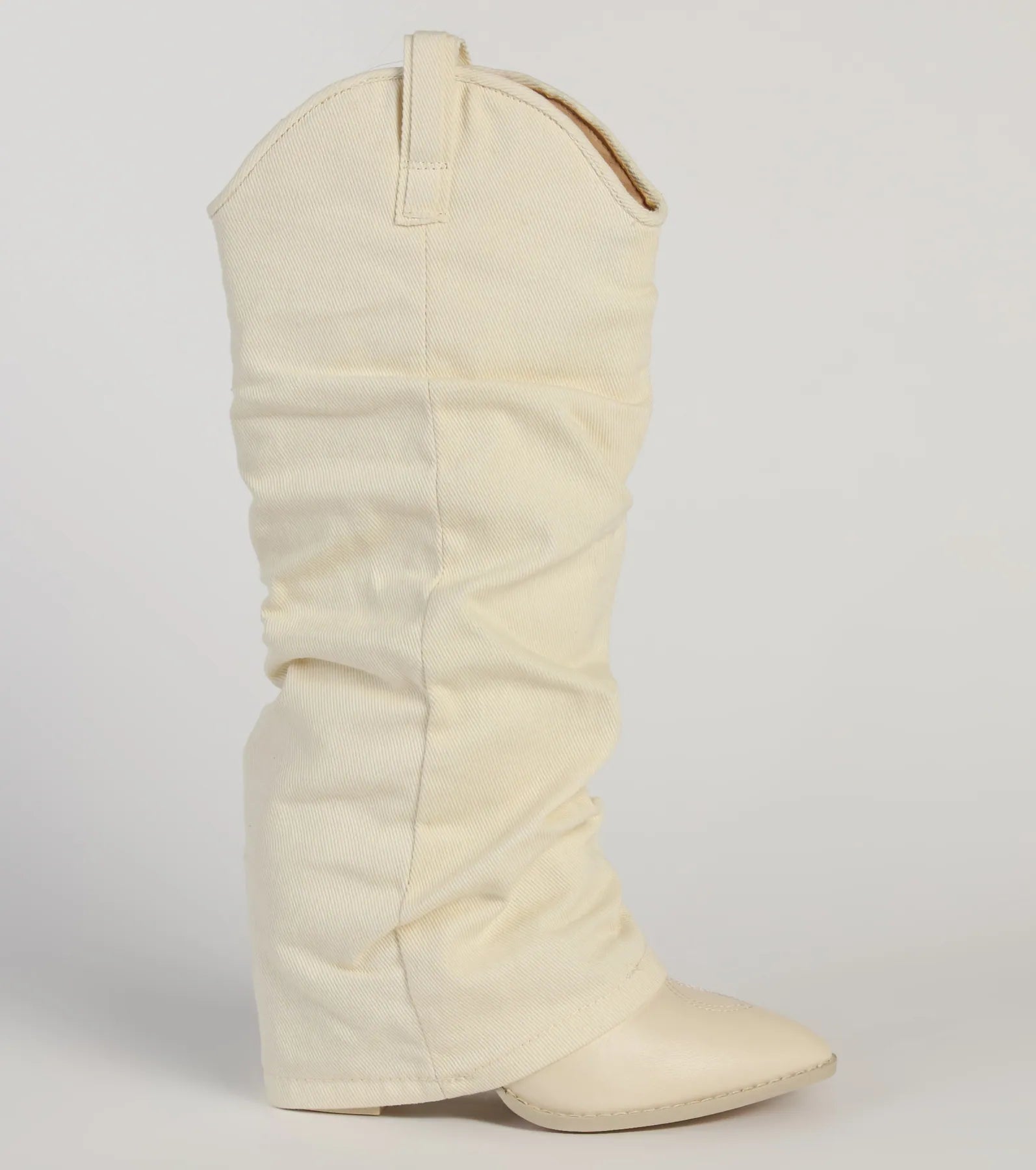 Premium Denim Diva Fold-Over Western Boots - Ultimate Style Upgrade