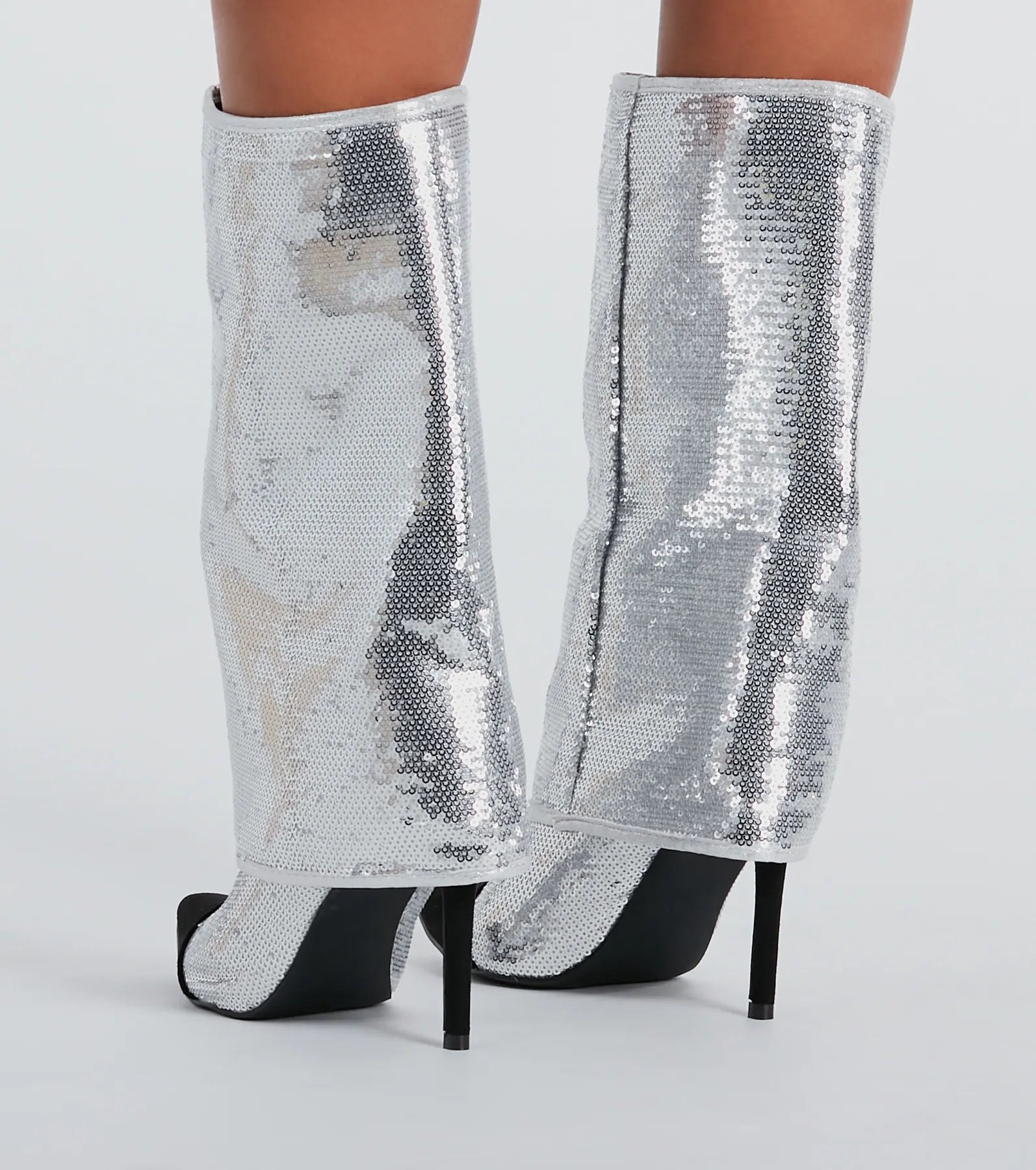 Ultimate Glam Sequin Stiletto Boots for Girls' Night Out