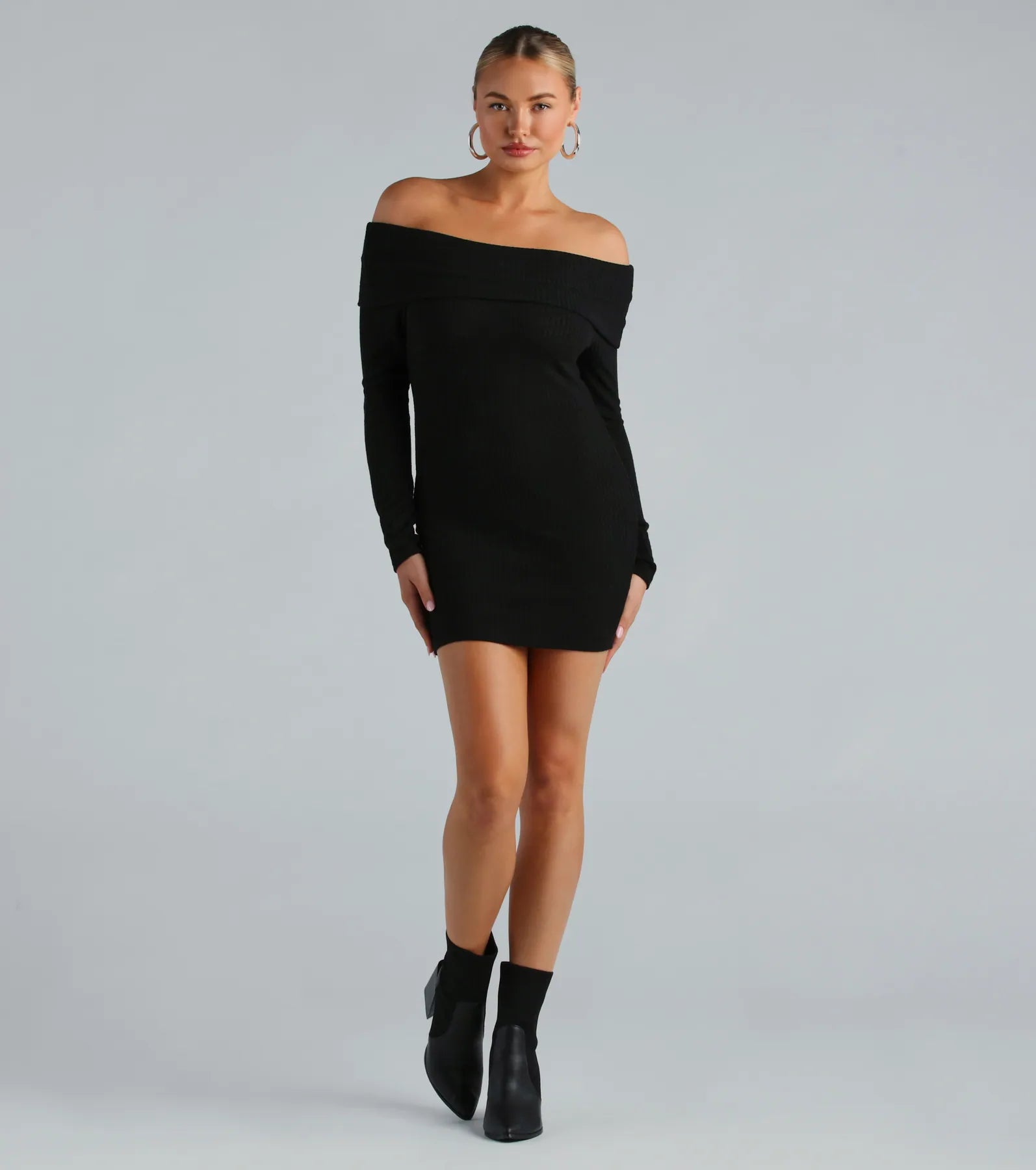 Ultimate Chic Off-The-Shoulder Mini Dress