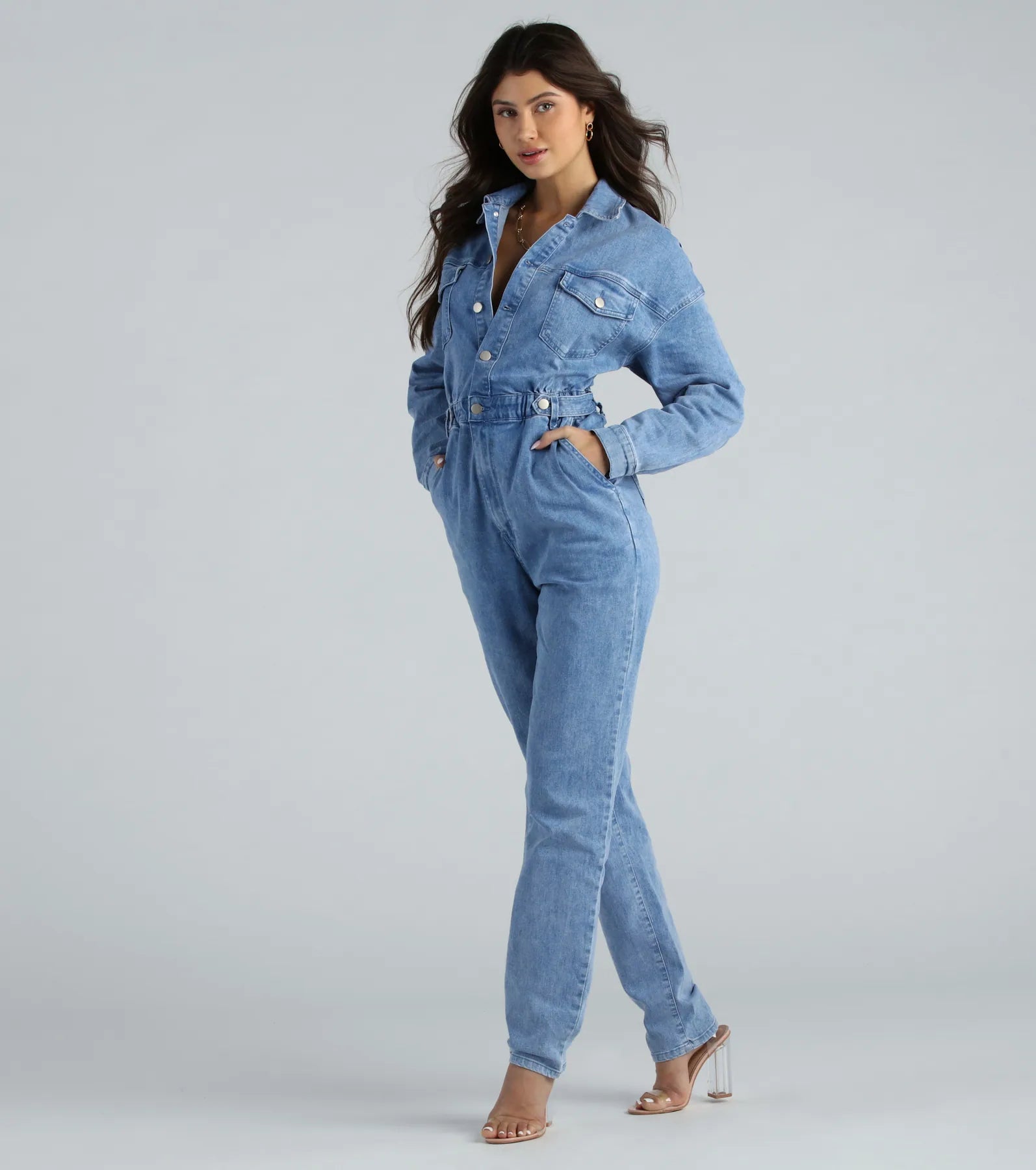 Ultimate Weekend Chic Denim Jumpsuit