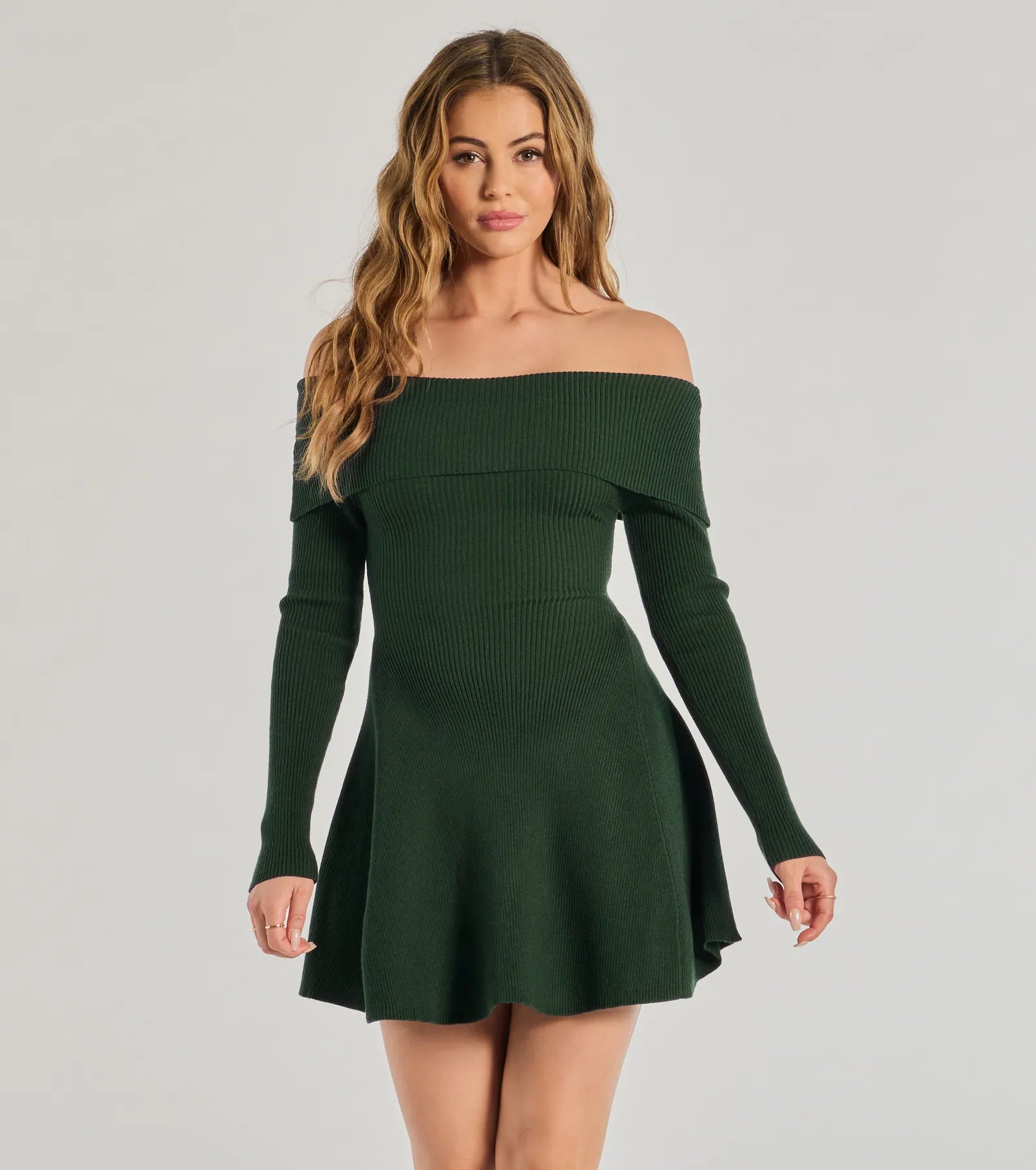 Ultimate Chic Ribbed Knit Skater Dress