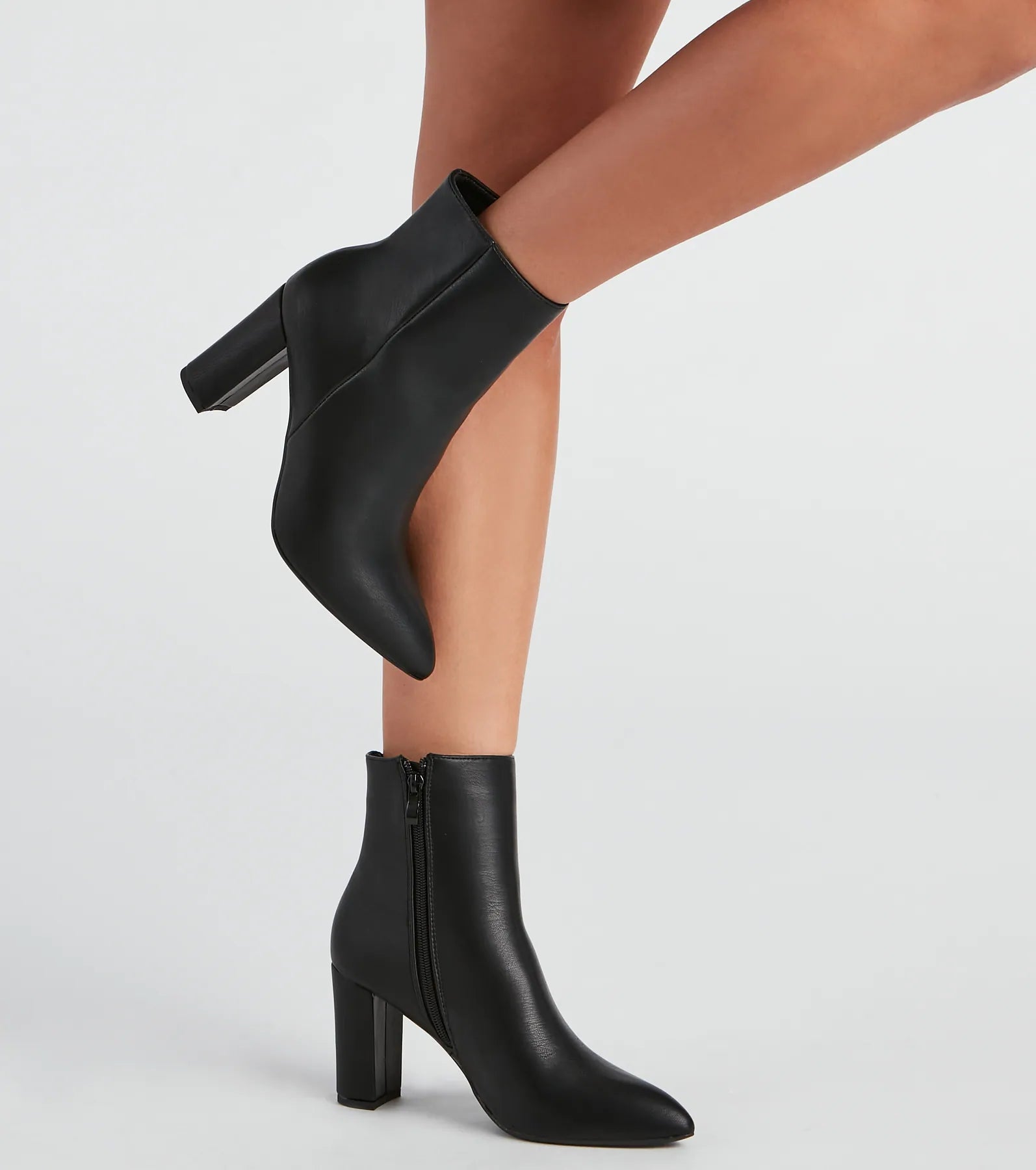 Premium Faux Leather Ankle Booties - Ultimate Style Upgrade