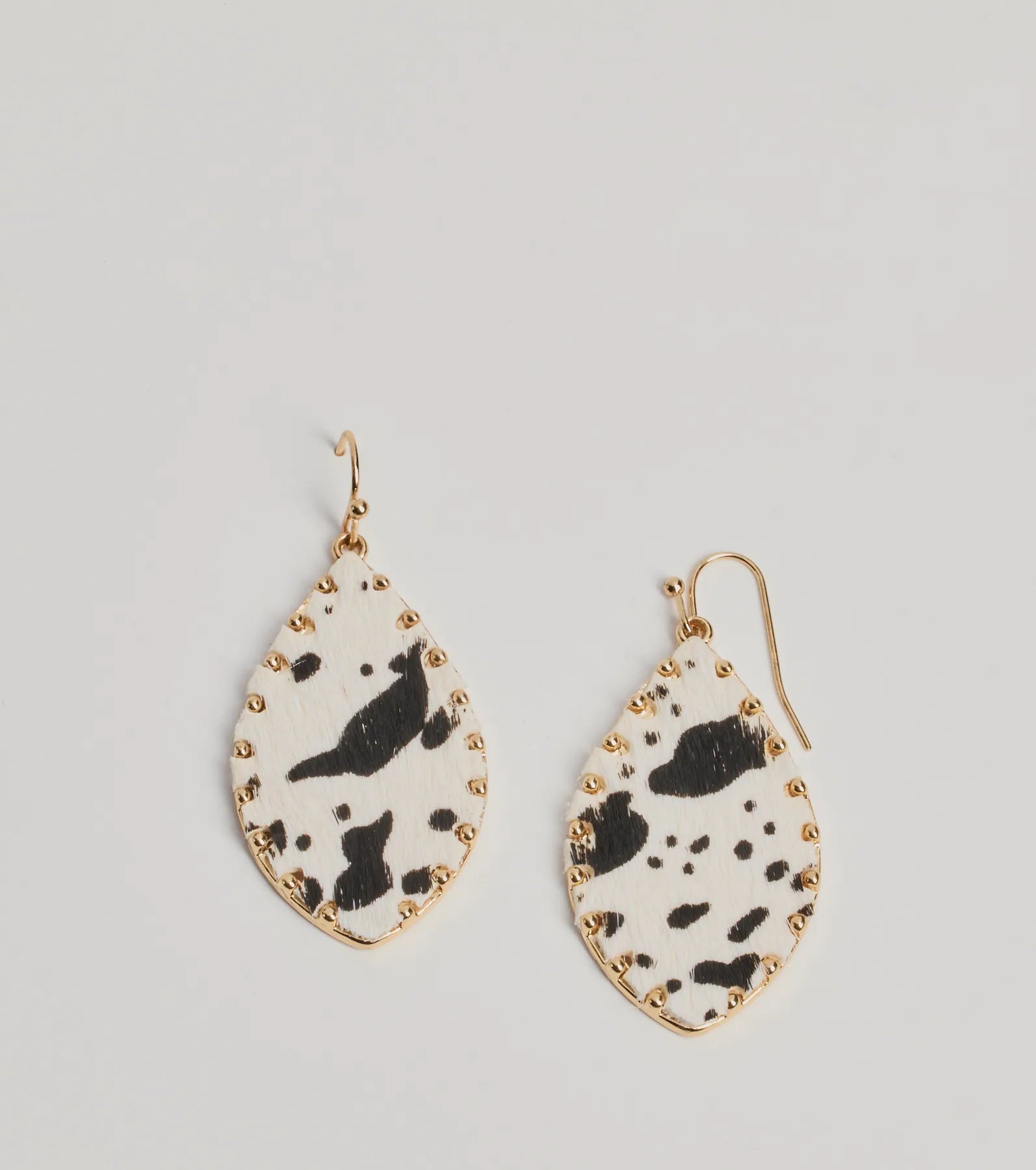 Premium Cow Print Teardrop Earrings - Ultimate Style Statement