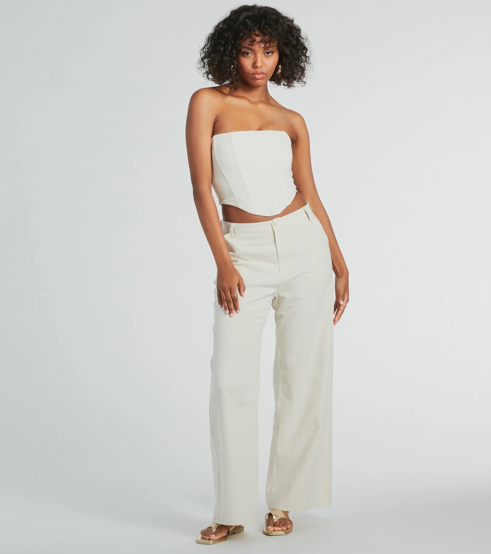 Ultimate Linen Strapless Bustier - Effortless Elegance