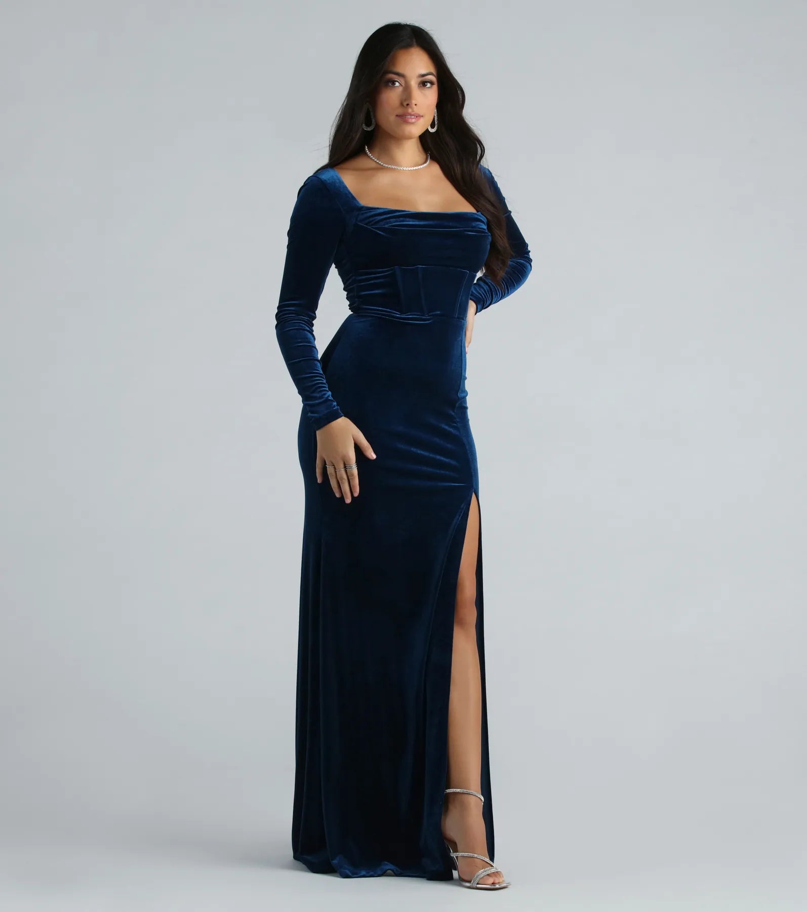 Premium Velvet Mermaid Evening Gown - Timeless Elegance