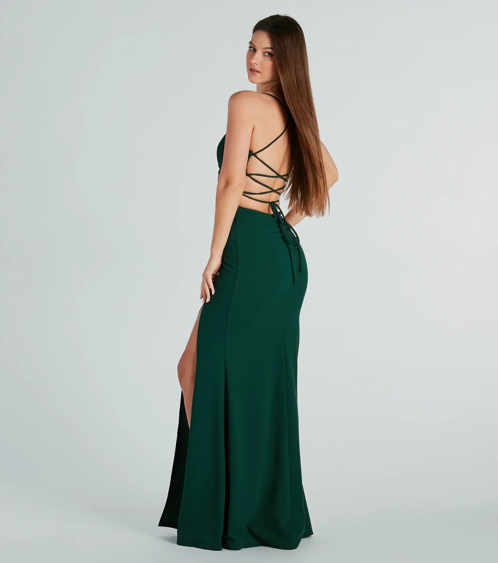 Ultimate Laylah Mermaid Dress - Lace-Up Back Elegance