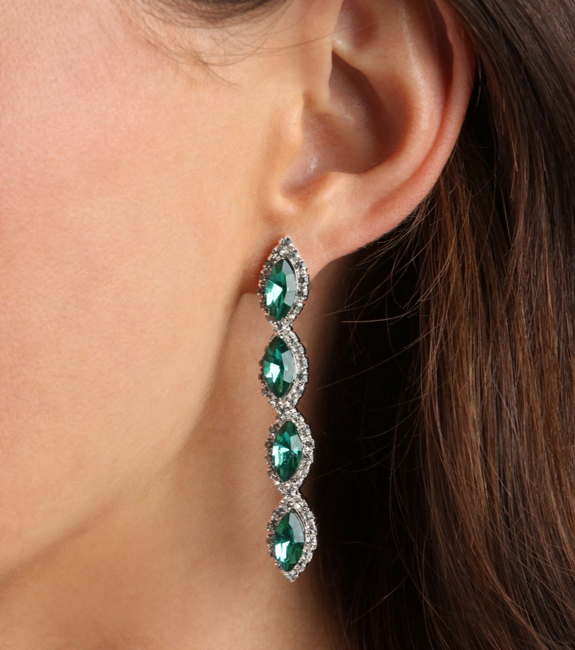 Premium Regal Gemstone Duster Earrings - Ultimate Glamour