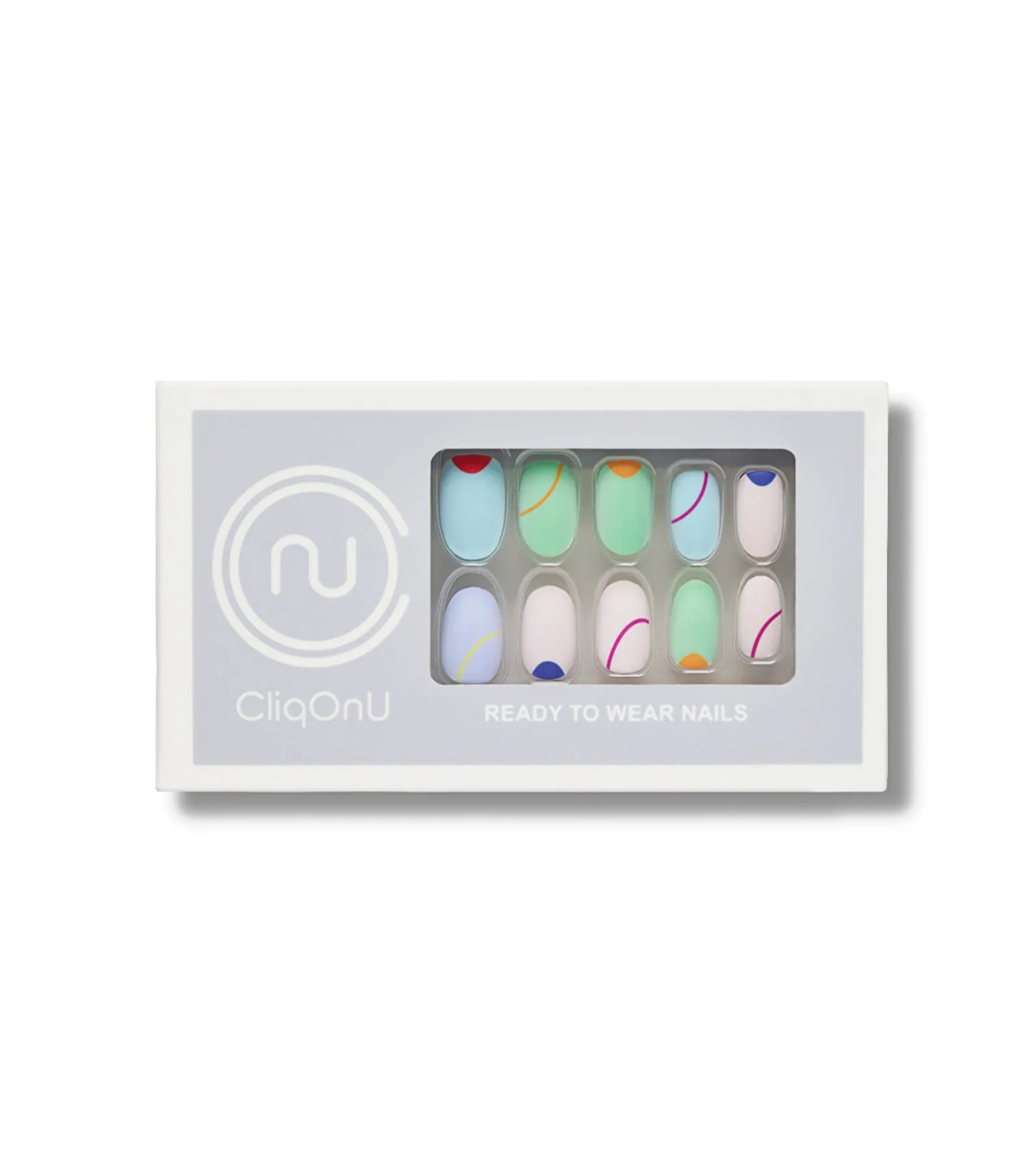 Ultimate Rainbow Press-On Nail Kit - Vibrant & Artsy Designs