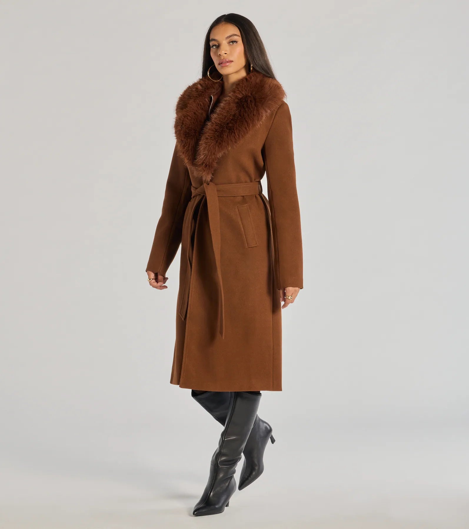 Premium Lavish Layers Faux Wool Trench Coat - Ultimate Winter Style