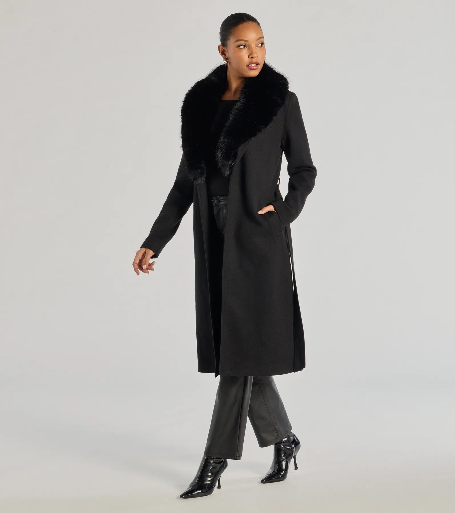 Premium Lavish Layers Faux Wool Trench Coat - Ultimate Winter Style