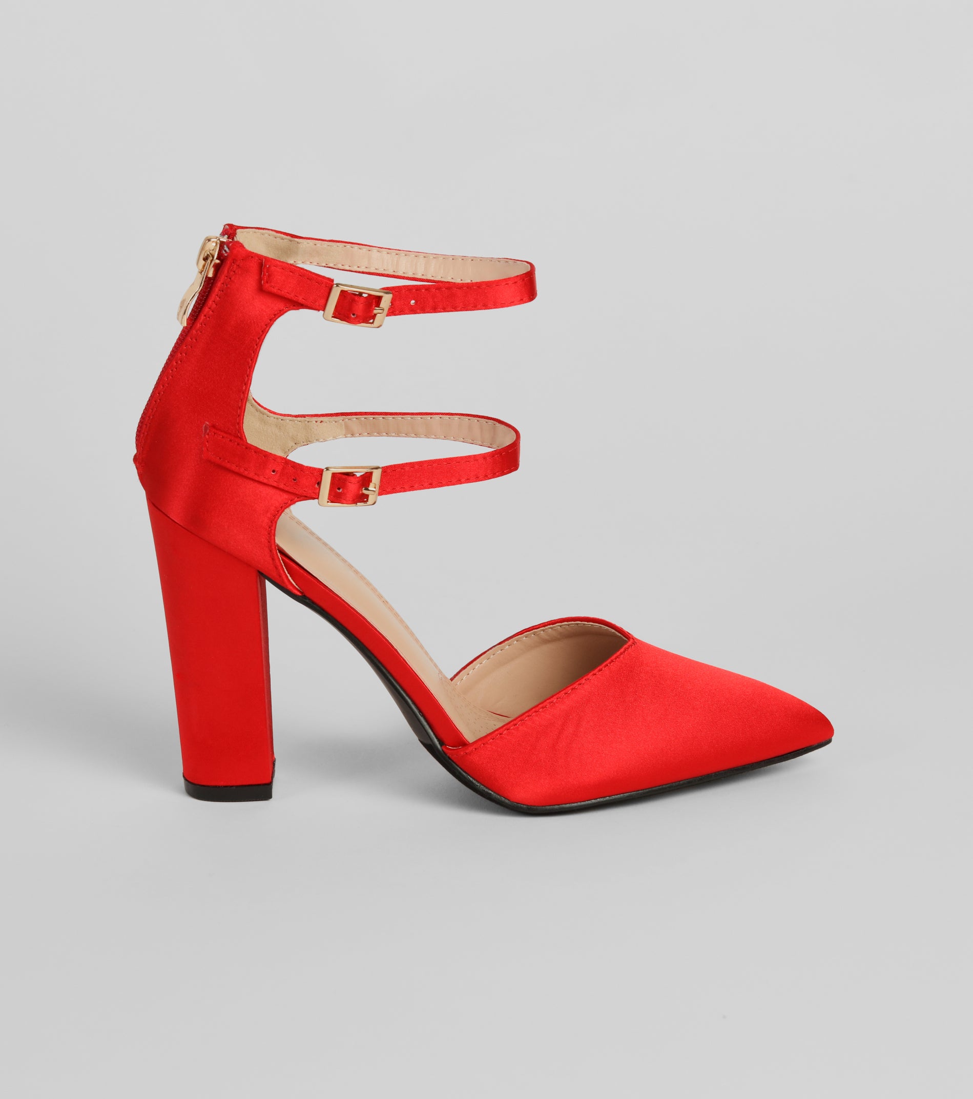 Premium Satin Block Heel Pumps - Elevate Your Style