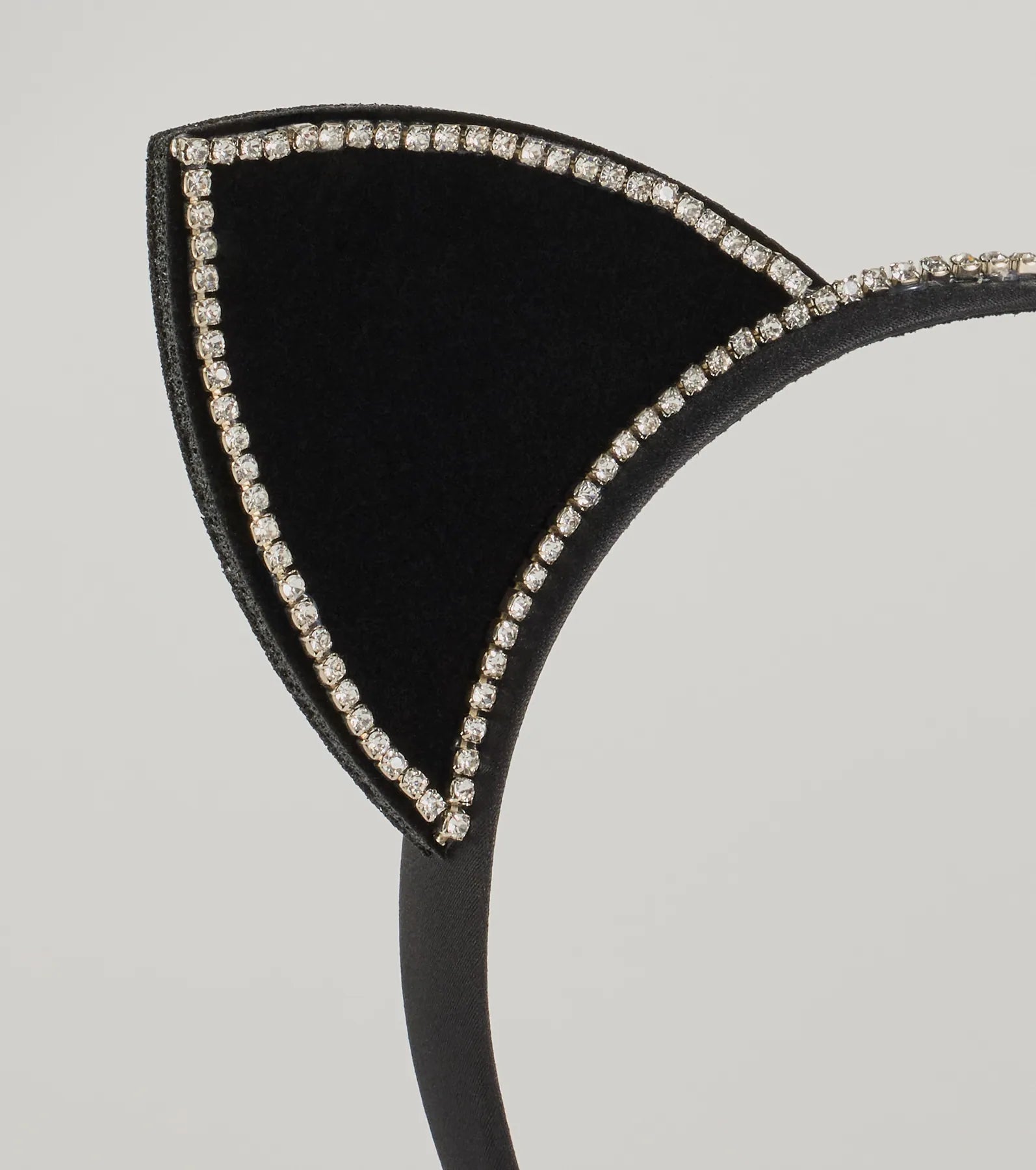 Premium Velvet Rhinestone Cat Ears - Ultimate Halloween Glam