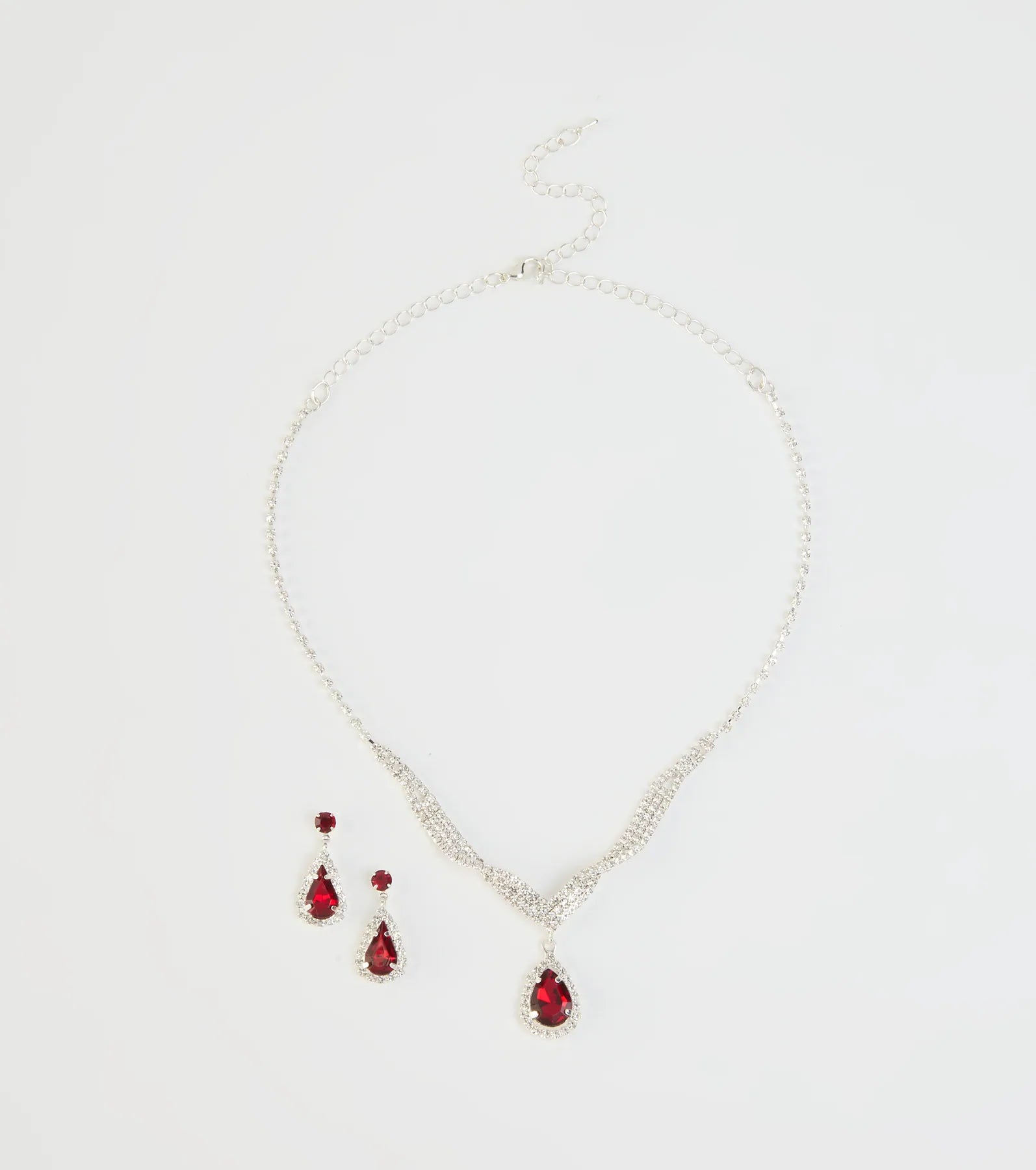 Premium Glamour Gemstone Jewelry Set – Necklace & Earrings