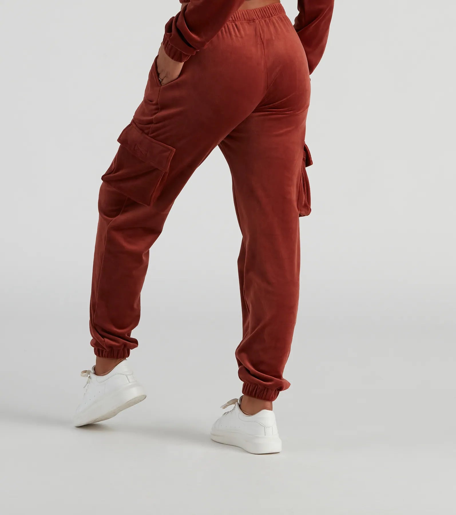 Ultimate Comfort Velour Cargo Joggers