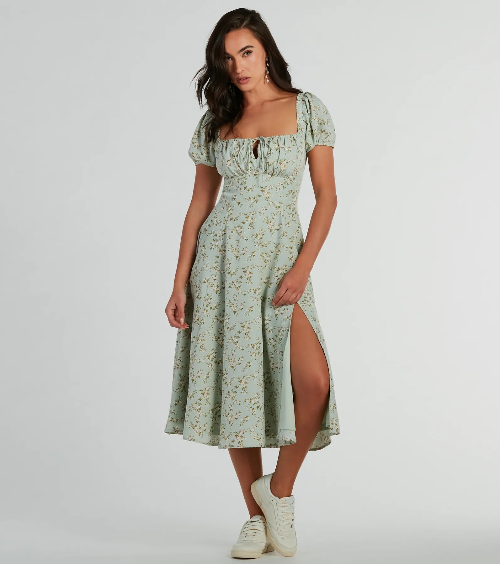 Premium Wildflower A-Line Midi Dress for Every Occasion