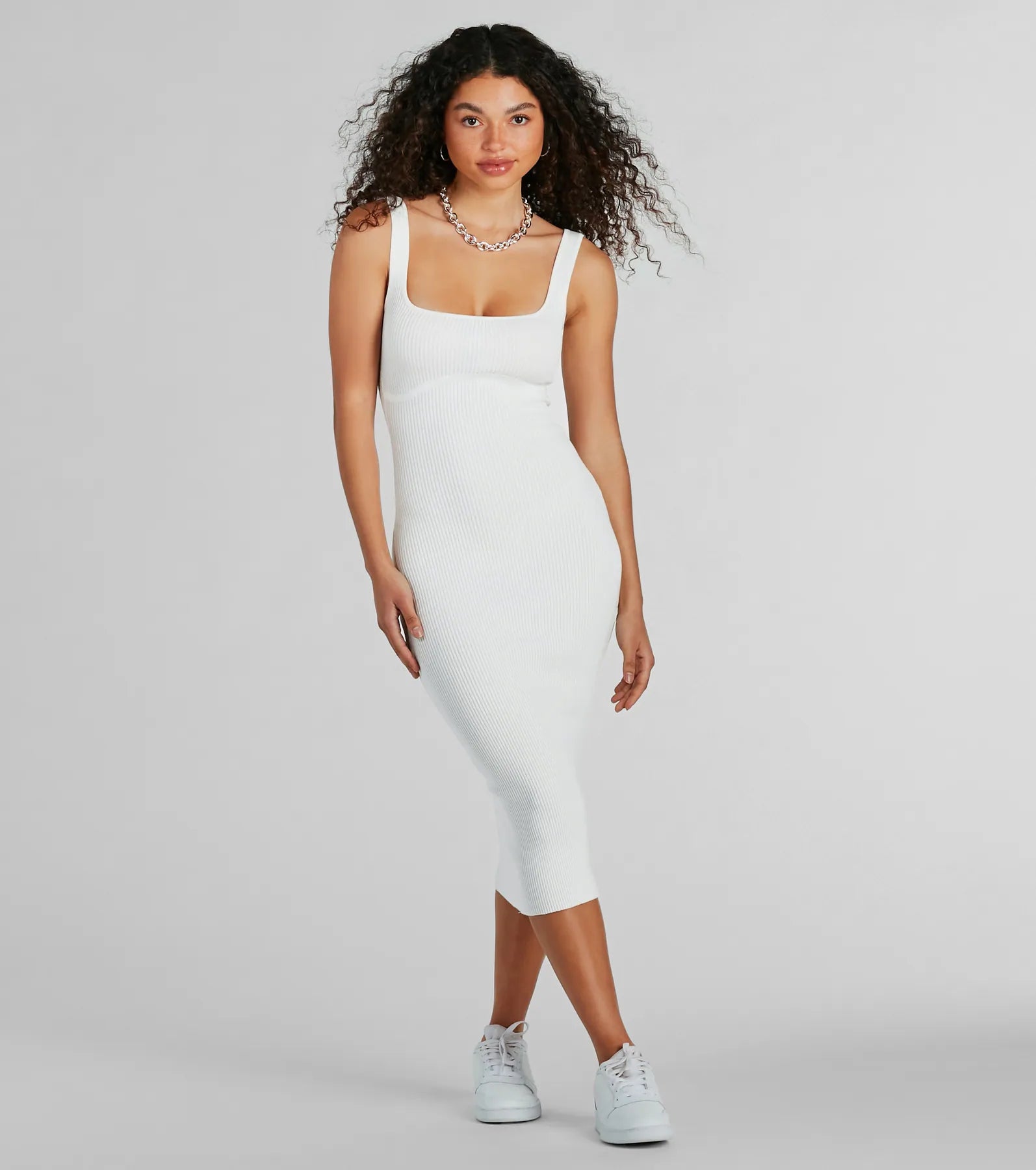 Ultimate Ribbed Knit Bodycon Midi Dress - Perfect for Everyday Chic