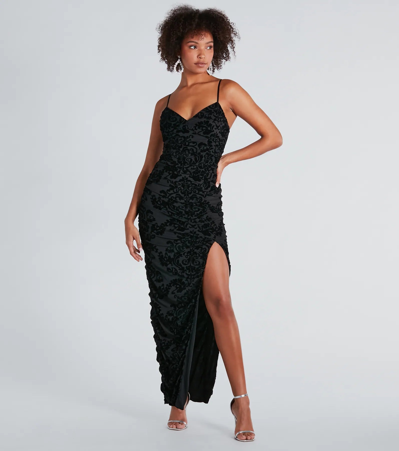 Premium Paxton Velvet Ruched Formal Dress - Ultimate Glamour