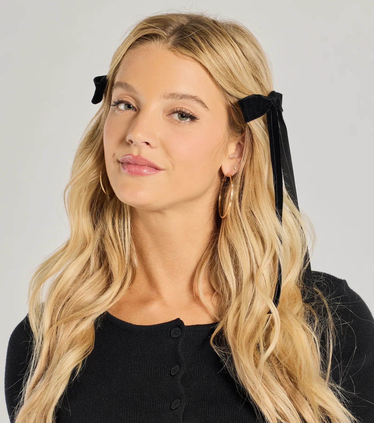 Premium Luxe Tresses Velvet Bow Duo - Upgrade Your Style