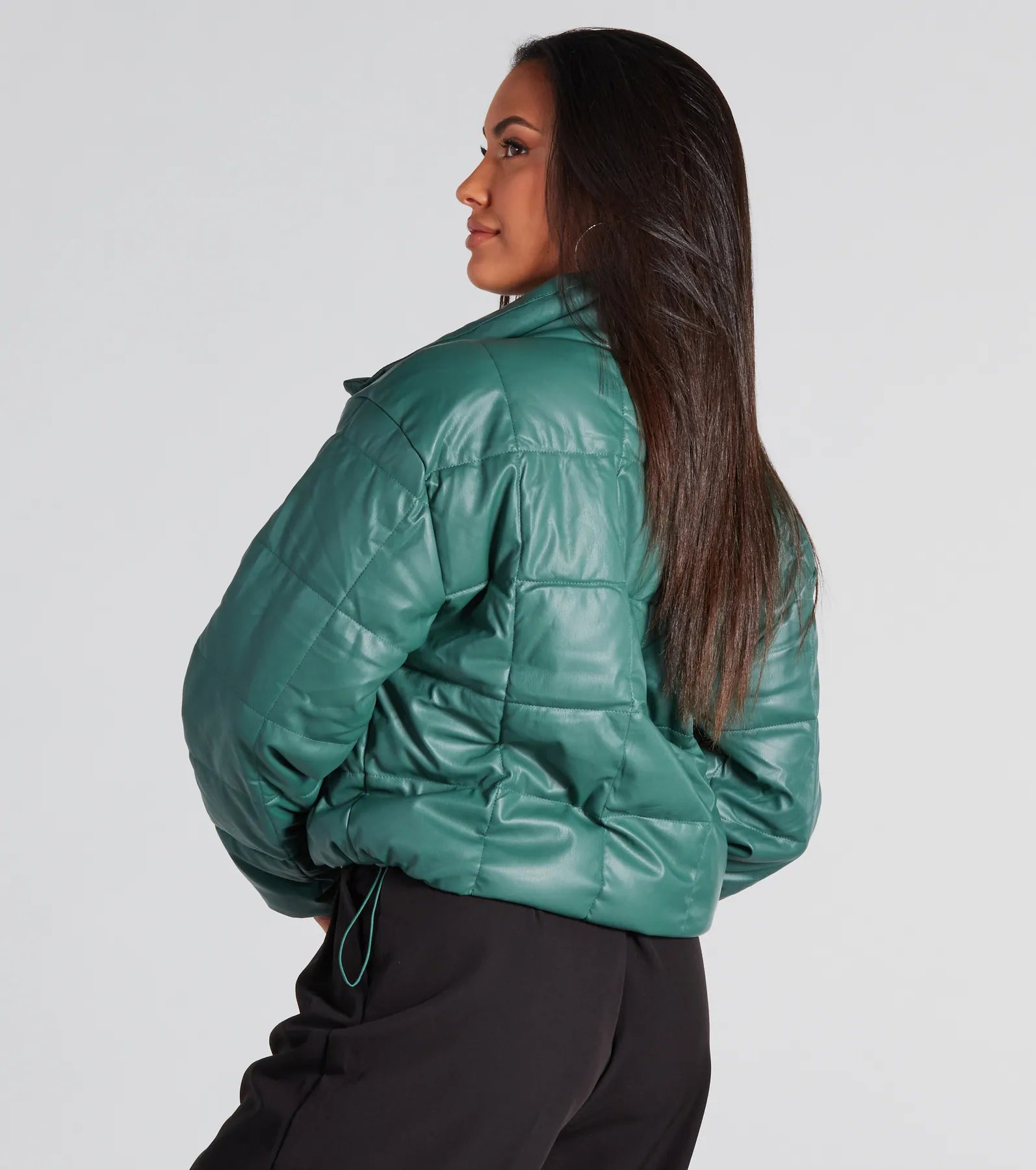 Premium Faux Leather Puffer Jacket - Ultimate Winter Style