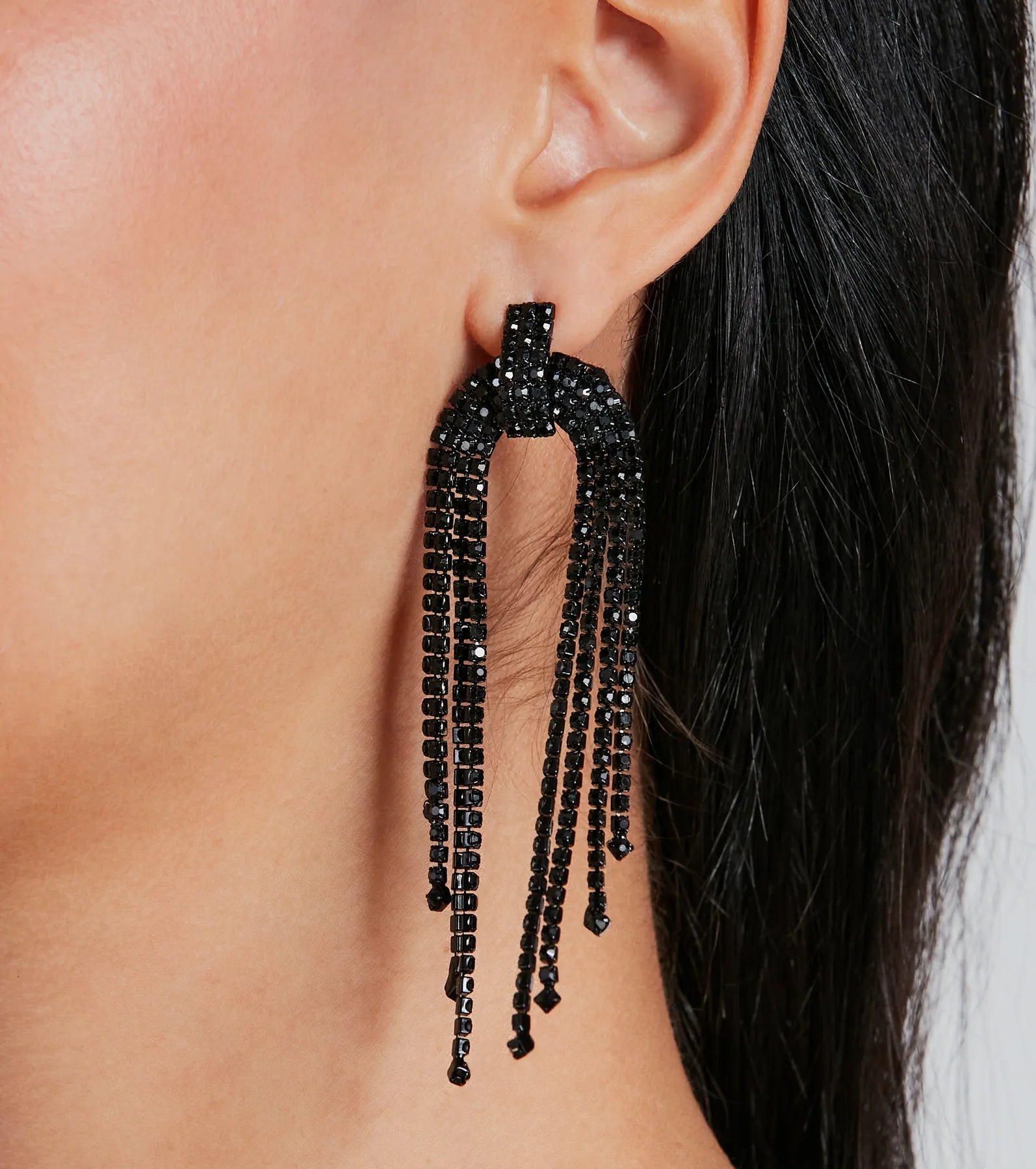 Ultimate Fantasy Fringe Rhinestone Earrings - Premium Statement Jewelry