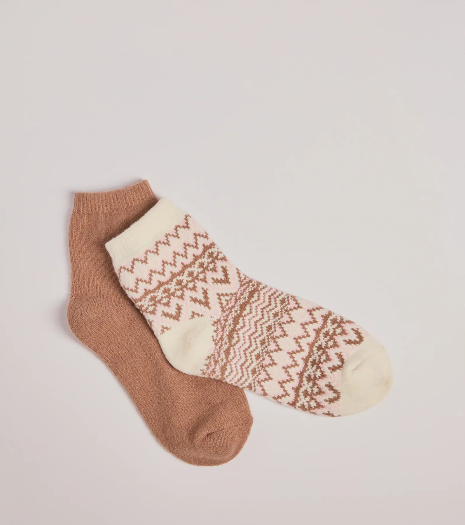 Premium Fair Isle Cozy Socks Two-Pack