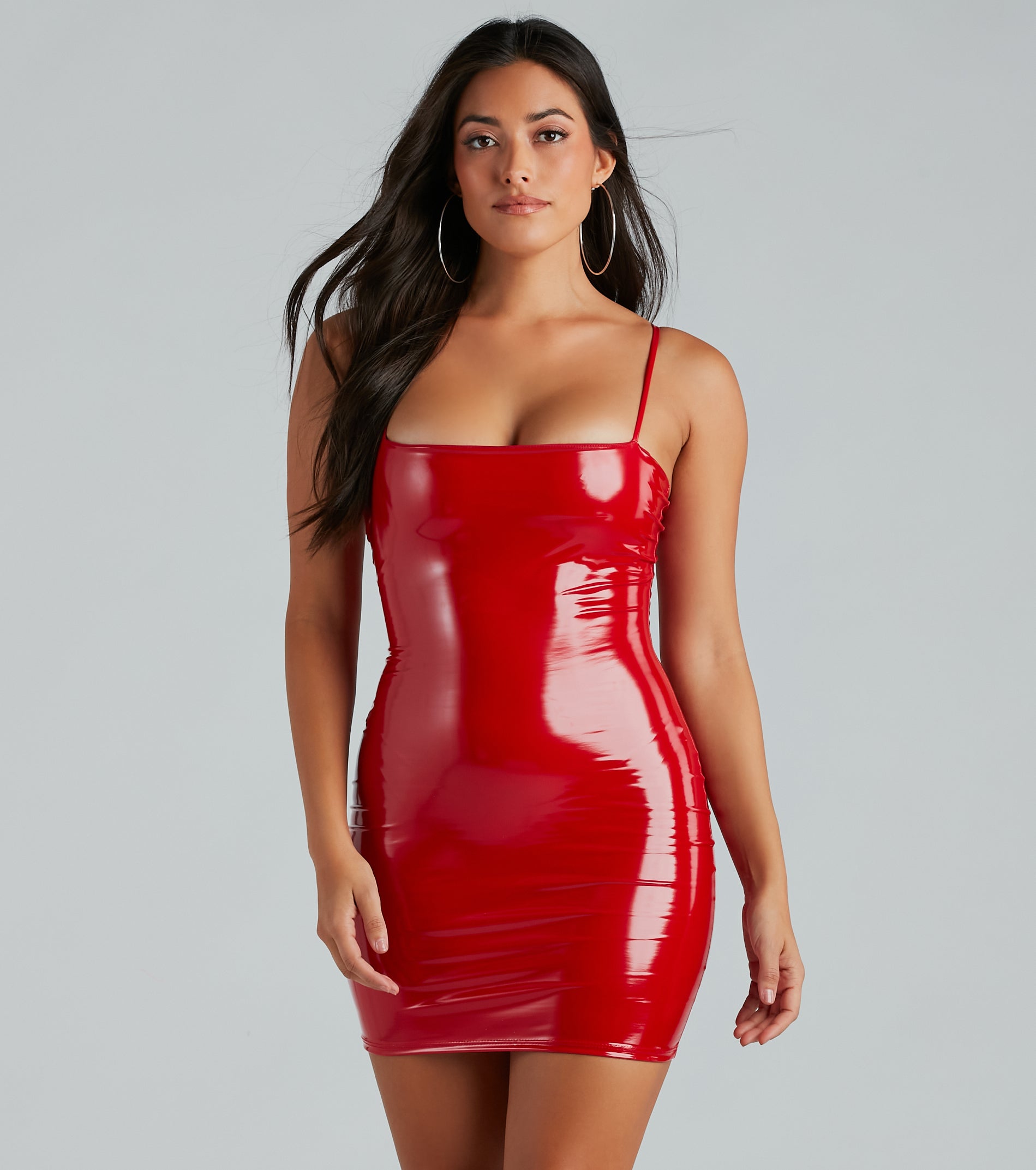 Ultimate Glamour Patent Faux Leather Mini Dress