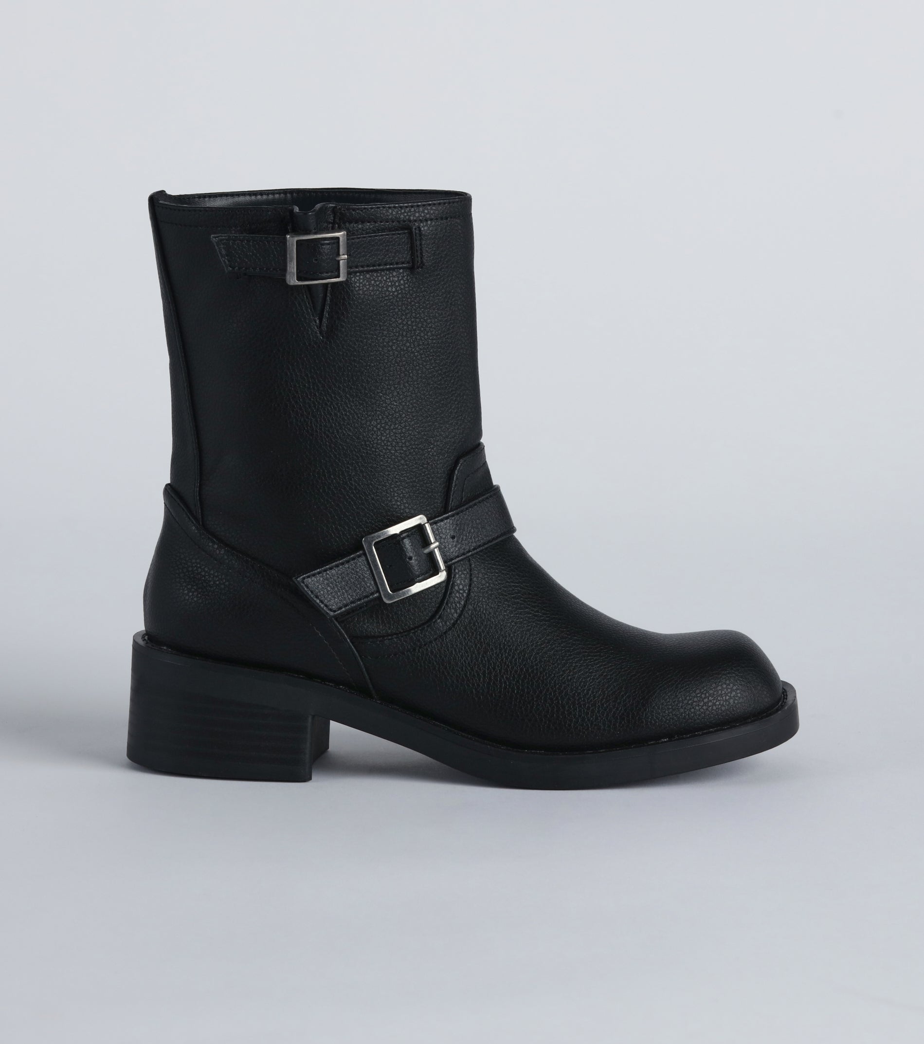 Ultimate Edge Faux Leather Biker Boots - Premium Style & Comfort