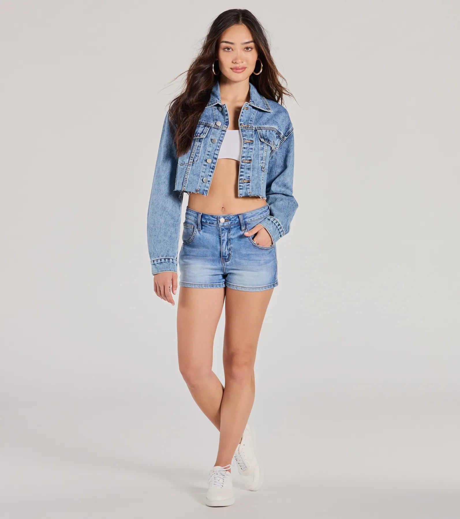 Ultimate Keep Groovin' Crop Denim Jacket