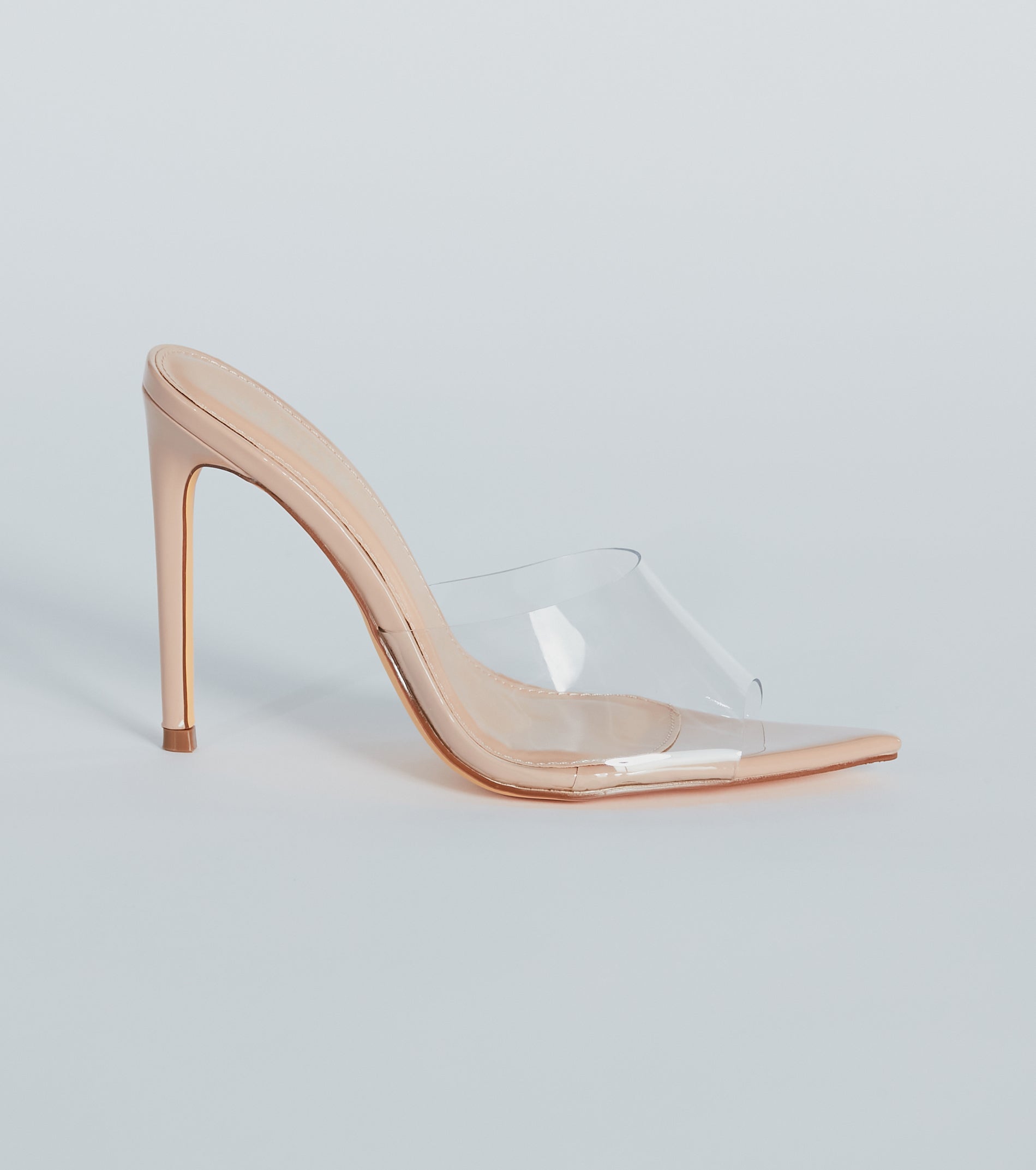 Ultimate Chic Vibes Clear Strap Stiletto Mules