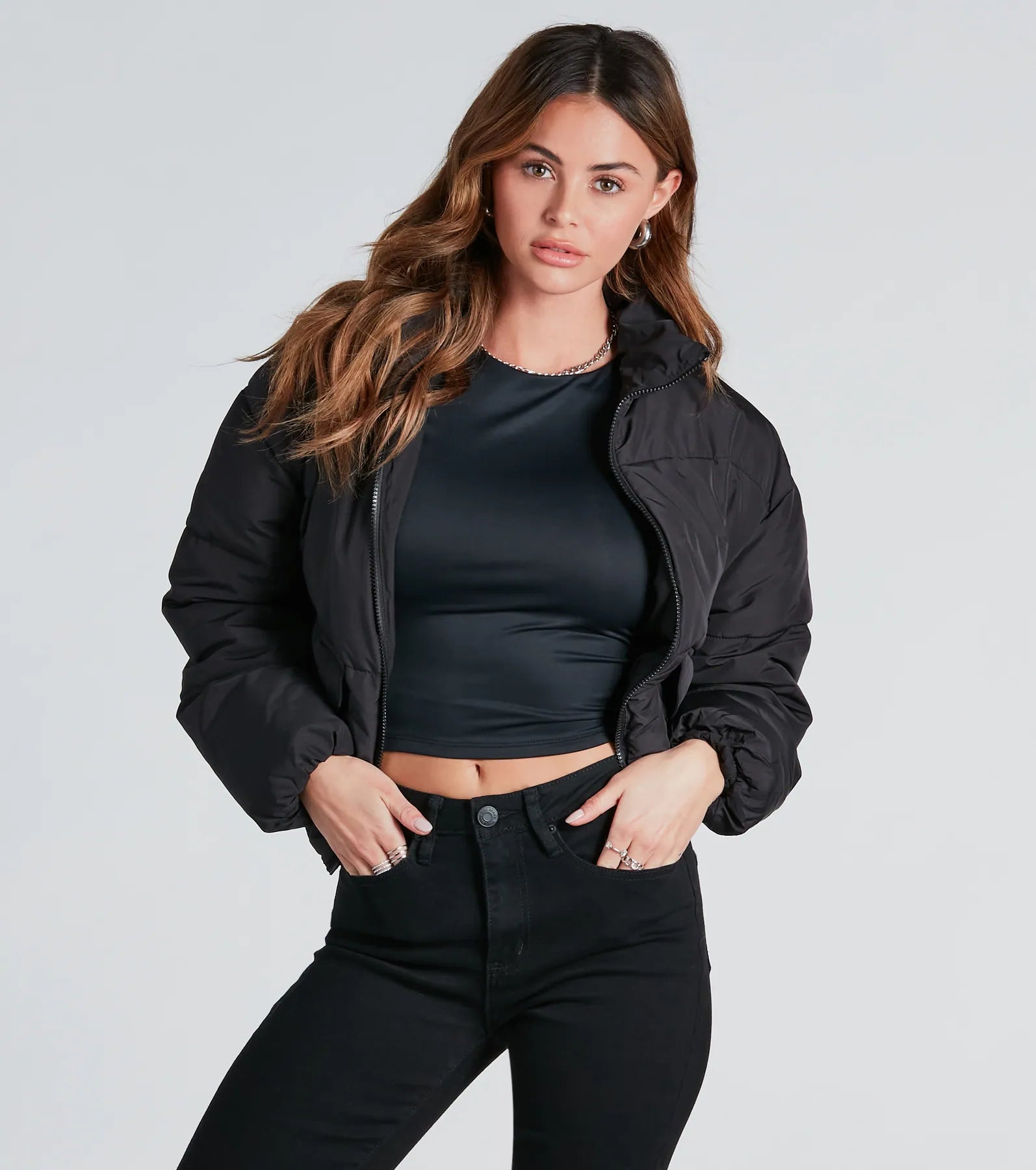 Ultimate Aesthetic Cargo Puffer Jacket - Cozy & Stylish